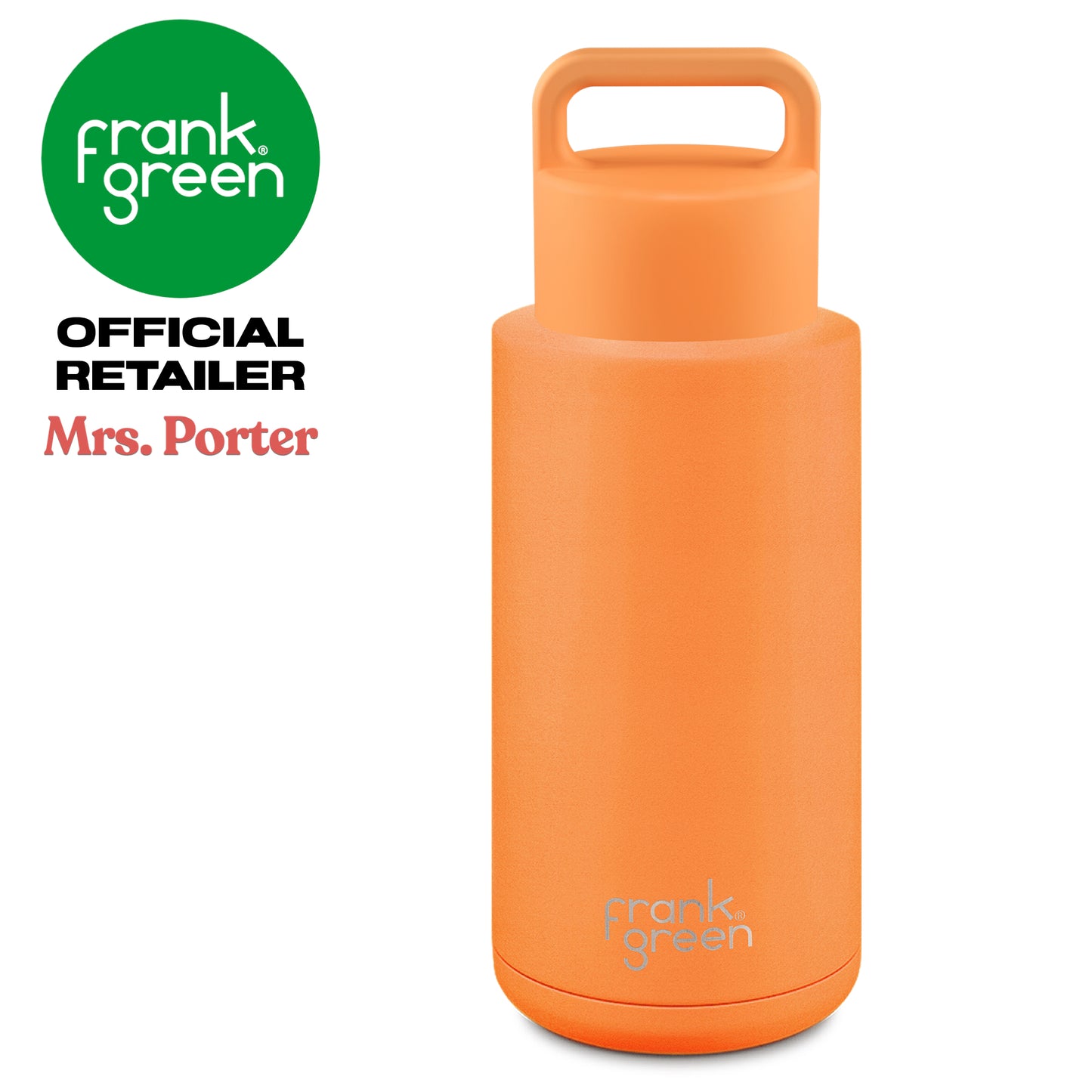 frank green Ceramic Reusable Bottle with Grip Lid (34oz/1000ml) Grip Finish