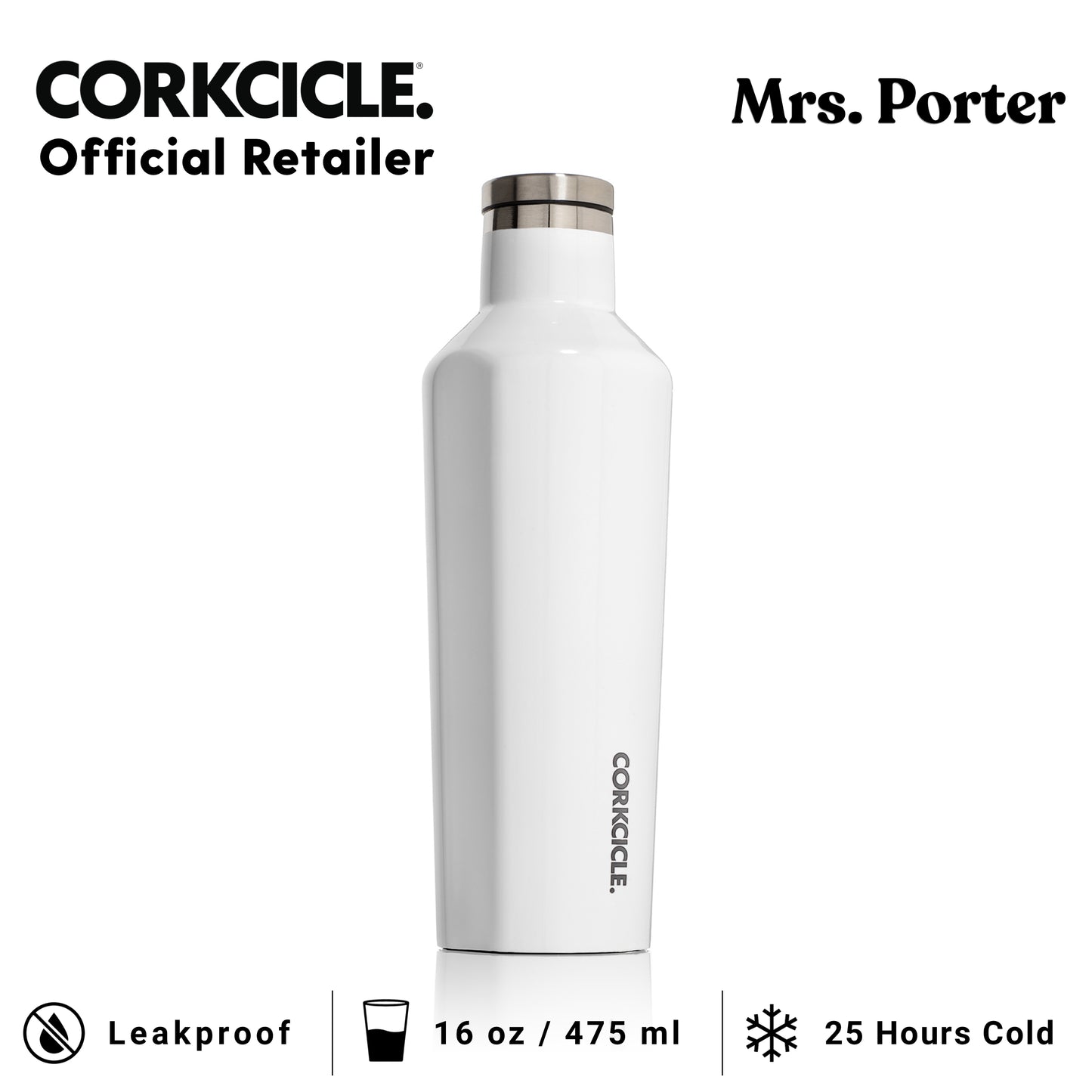 CORKCICLE Canteen 16oz Stainless Water Bottles - Mrs. Porter