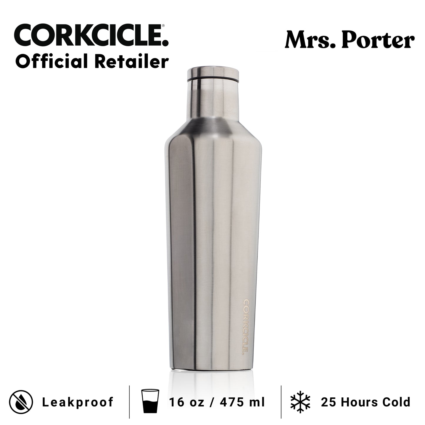 CORKCICLE Canteen 16oz Stainless Water Bottles - Mrs. Porter