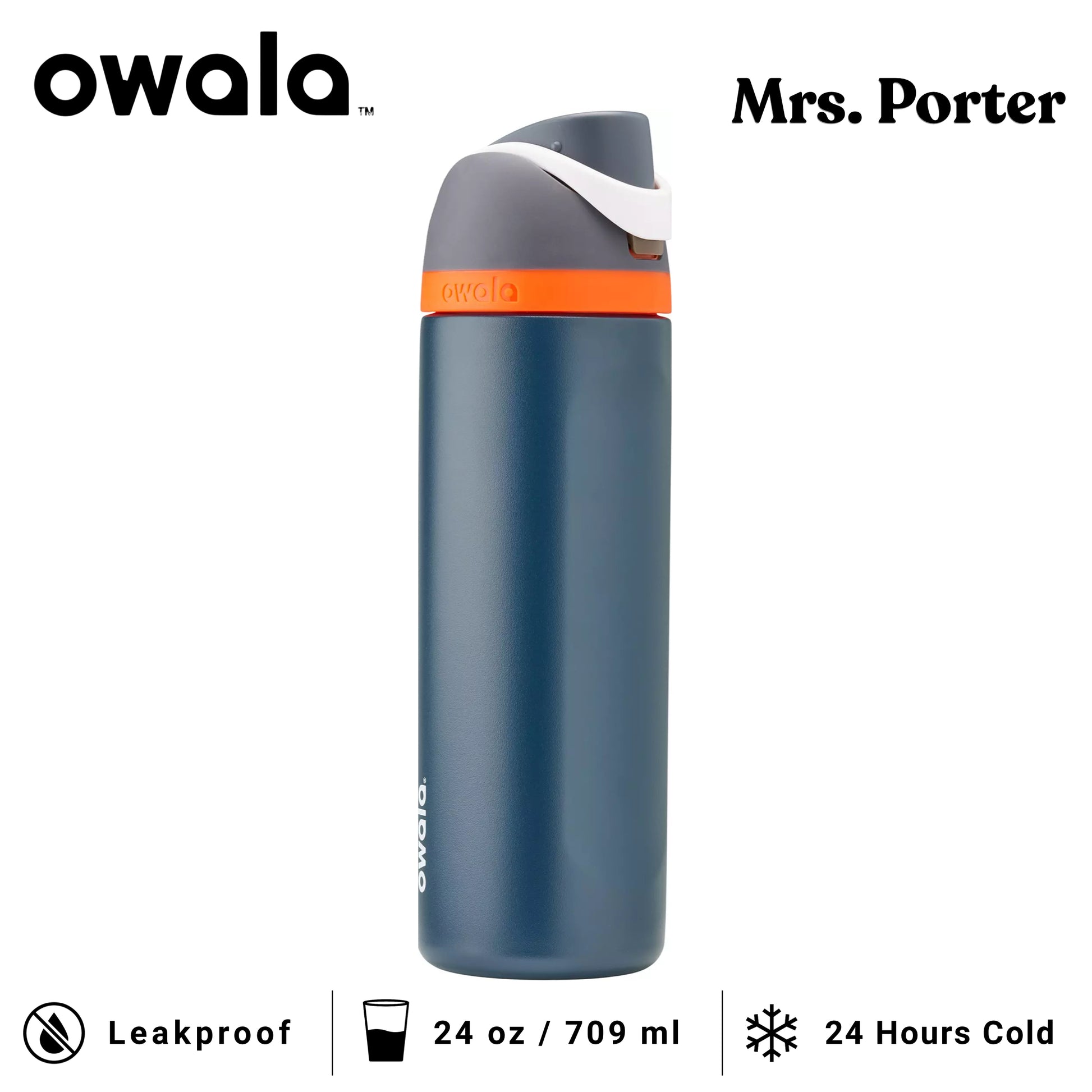 Owala FreeSip 24-Ounce (709ml) Insulated Stainless-Steel Water Bottle - Mrs. Porter