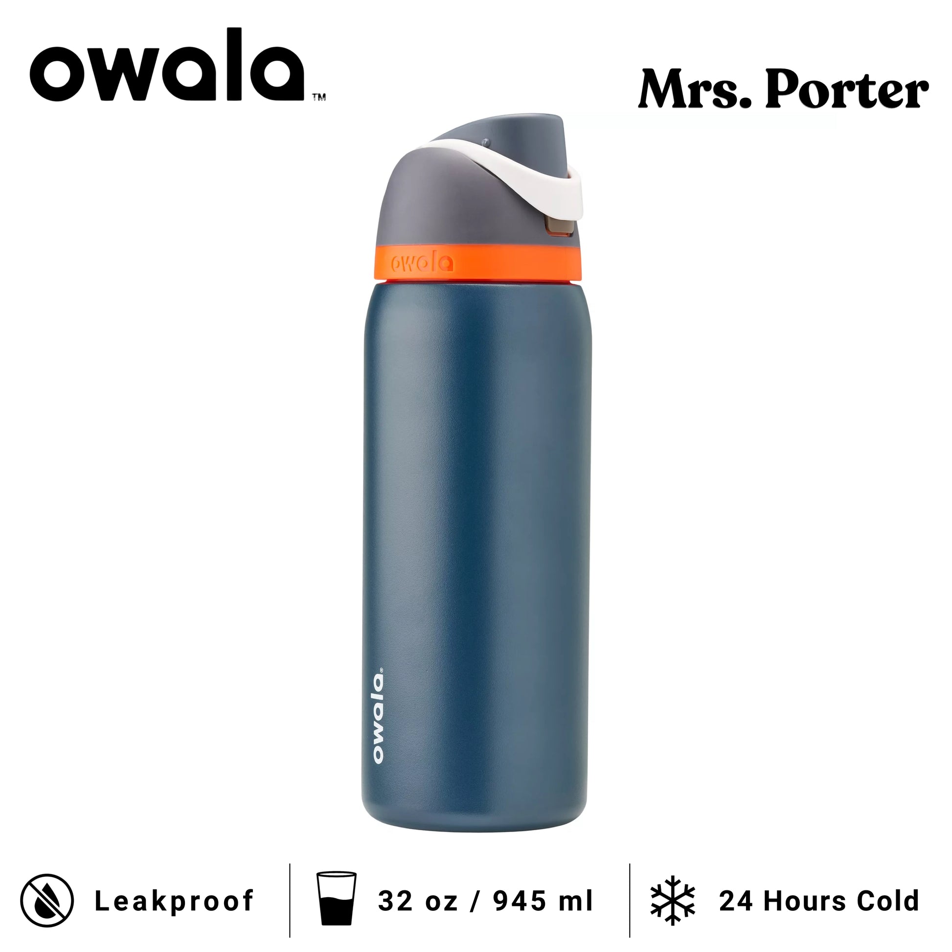 Owala FreeSip 32-Ounce (945ml) Insulated Stainless-Steel Water Bottle - Mrs. Porter