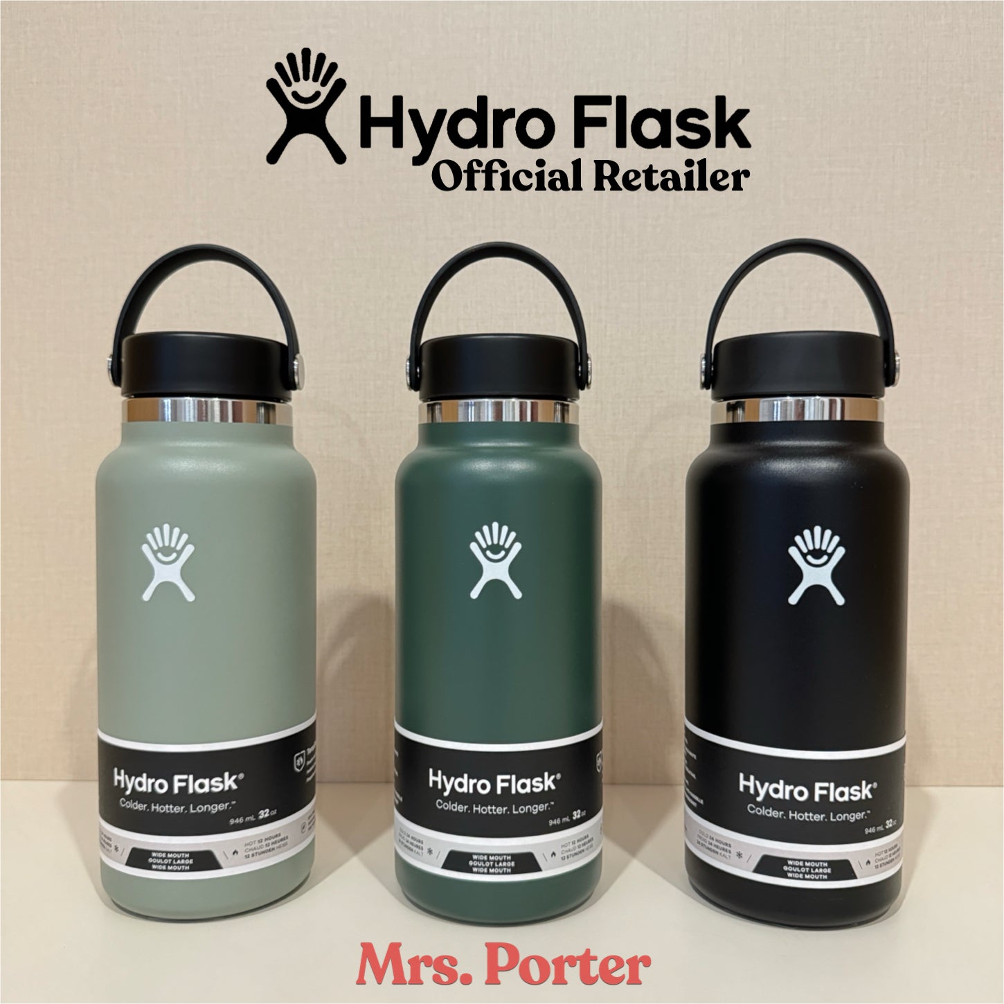 Hydro Flask Tumbler 32oz (946mL) Wide Mouth with Flex Cap - Mrs. Porter