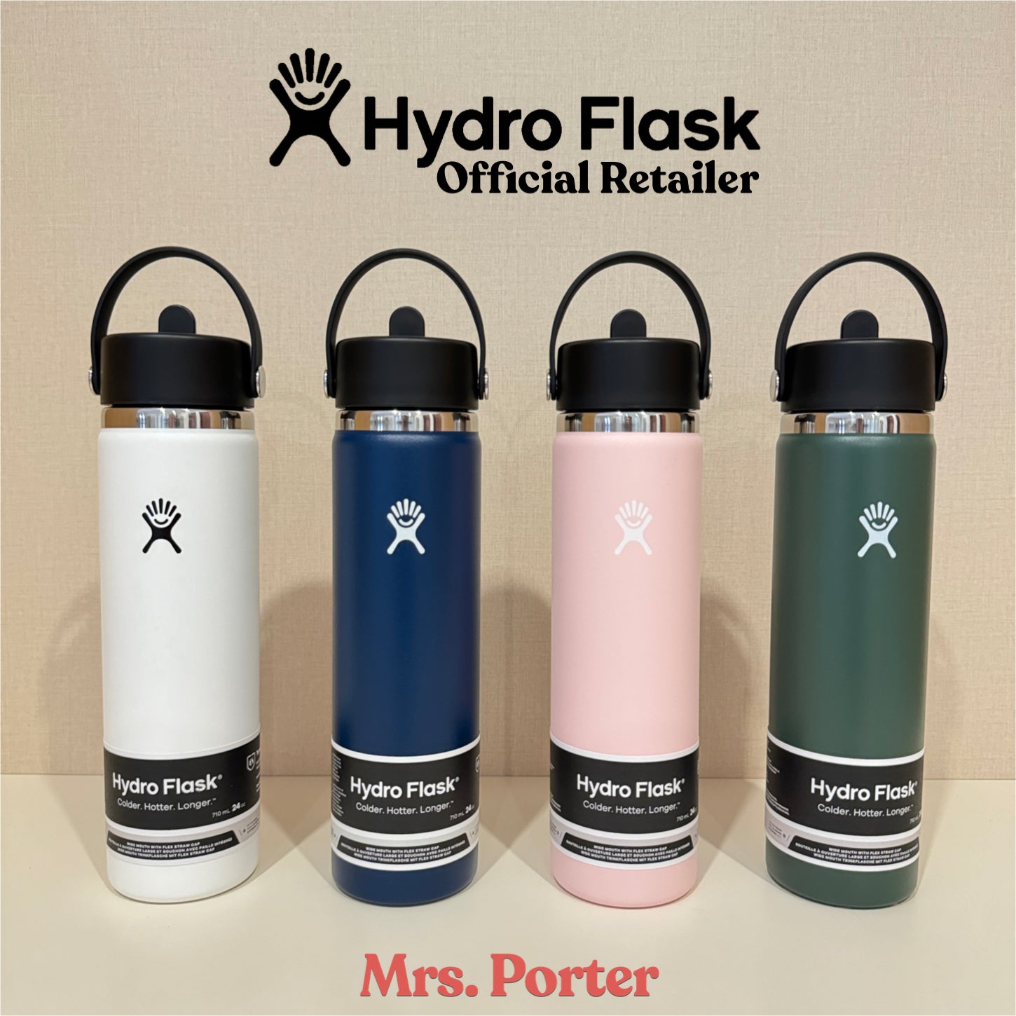 Hydro Flask Tumbler 24oz (710ml) Wide Mouth with Flex Straw Cap - Mrs. Porter