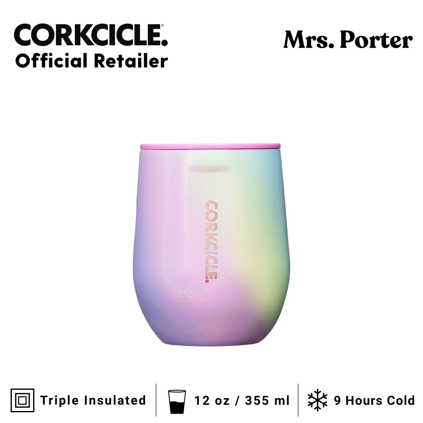 CORKCICLE Stemless 12oz Stainless Steel Drink Tumbler