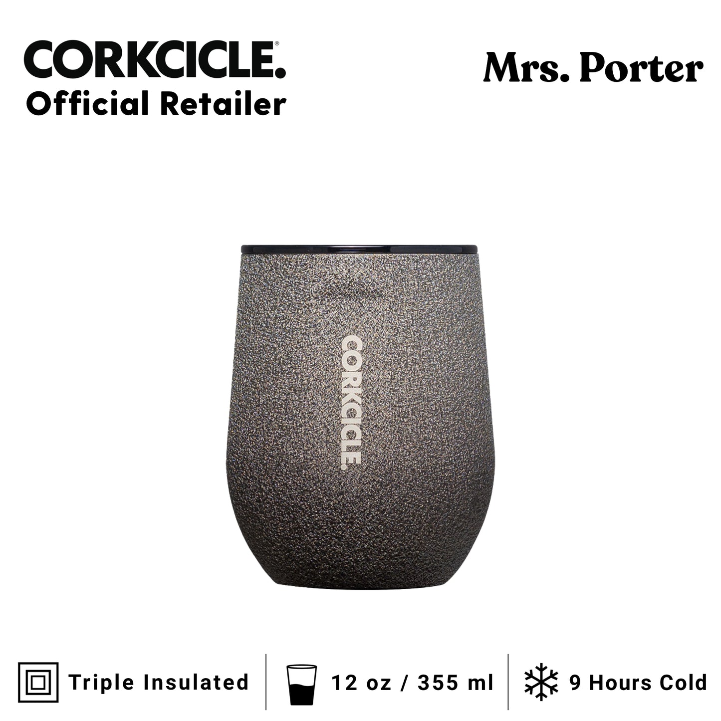 CORKCICLE Stemless 12oz Stainless Steel Drink Tumbler