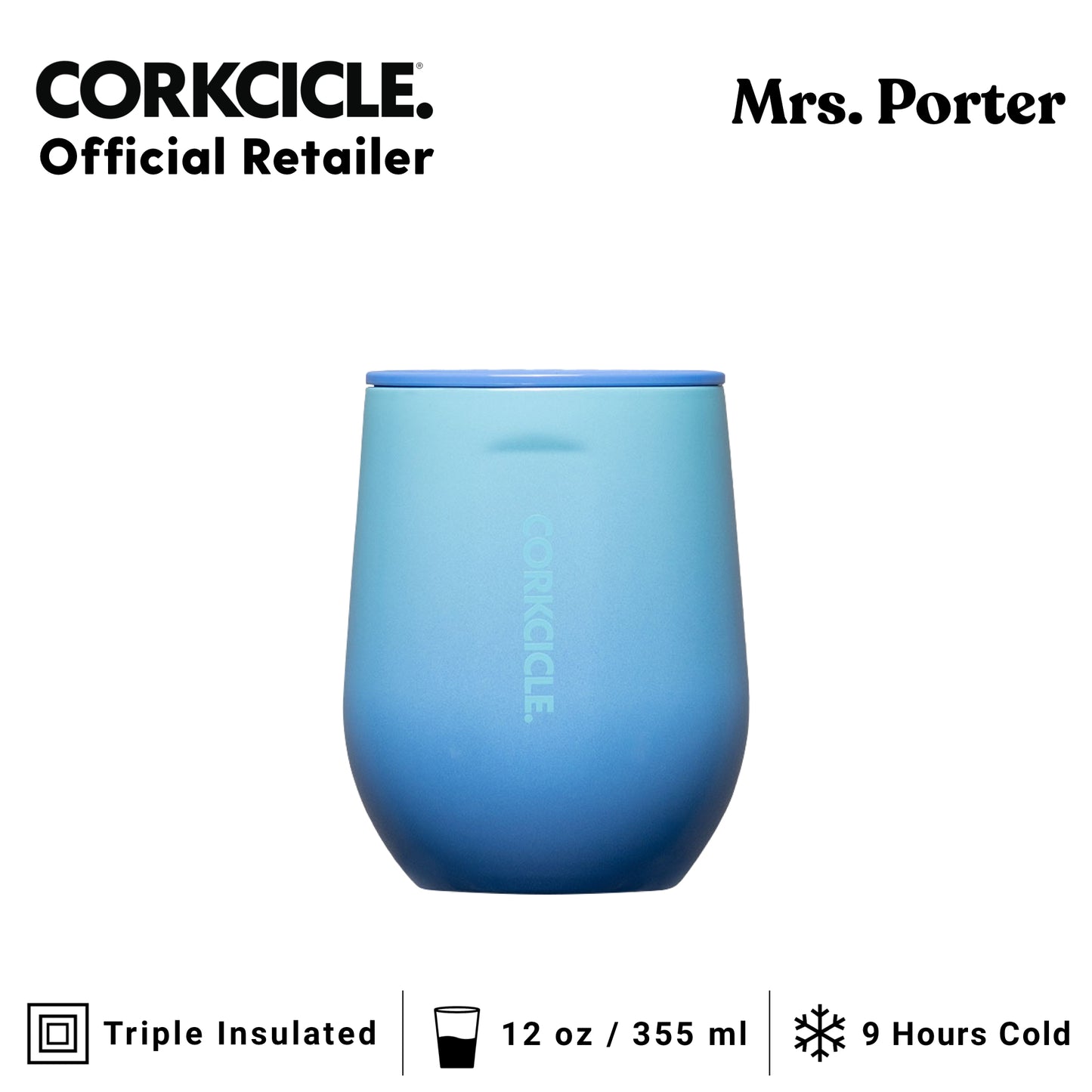 CORKCICLE Stemless 12oz Stainless Steel Drink Tumbler