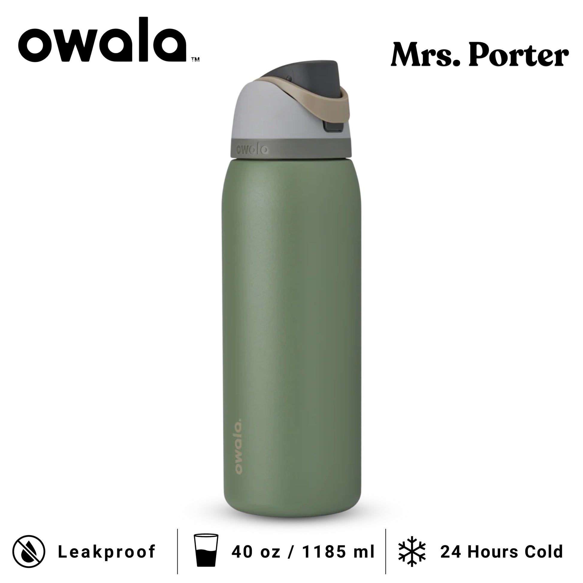 Owala FreeSip 40oz (1183ml) Insulated Stainless-Steel Water Bottle - Mrs. Porter