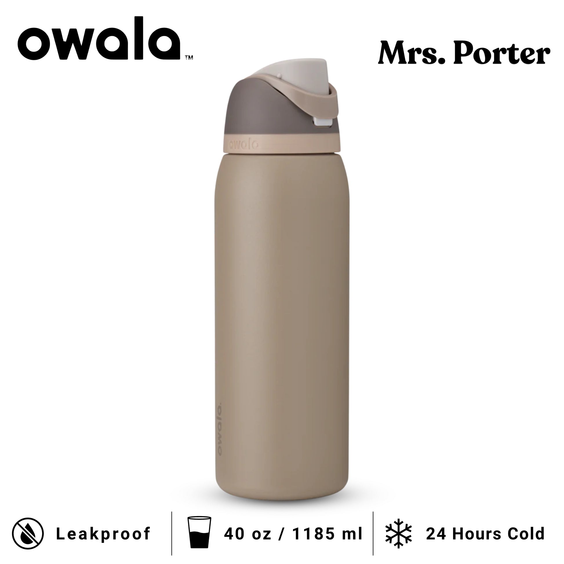 Owala FreeSip 40oz (1183ml) Insulated Stainless-Steel Water Bottle - Mrs. Porter