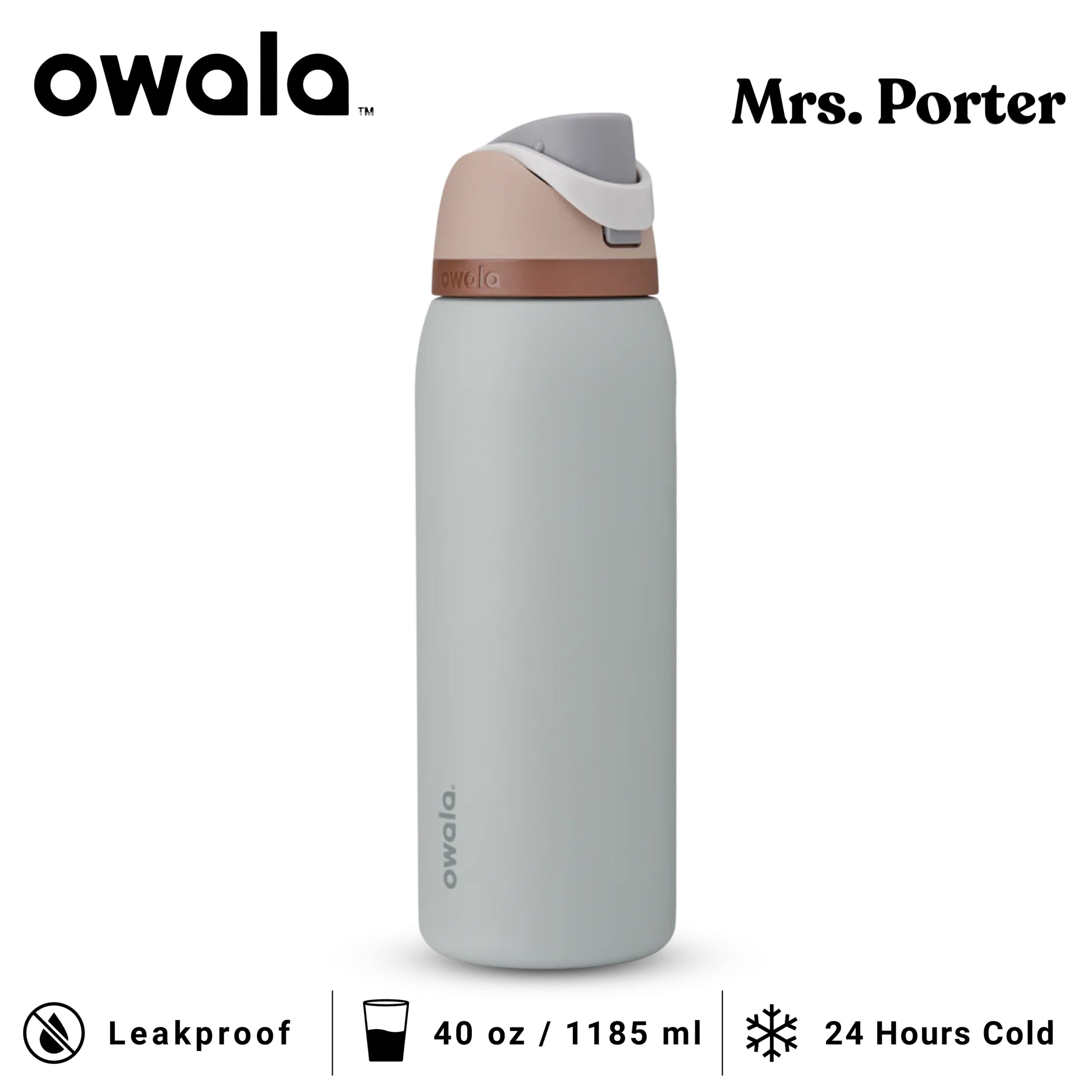 Owala FreeSip 40oz (1183ml) Insulated Stainless-Steel Water Bottle - Mrs. Porter