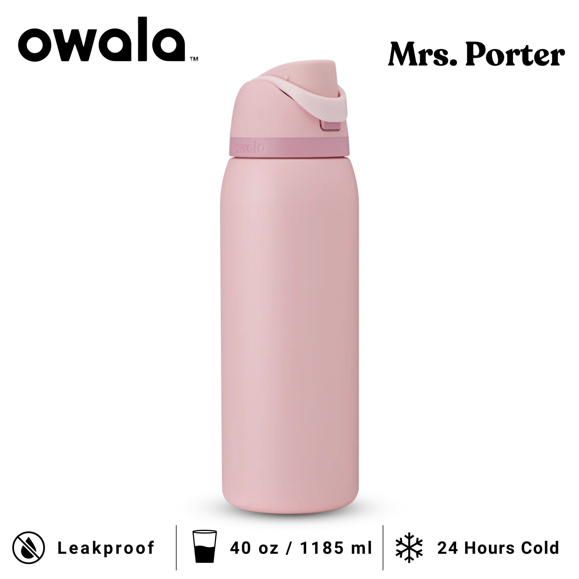 Owala FreeSip 40oz (1183ml) Insulated Stainless-Steel Water Bottle - Mrs. Porter