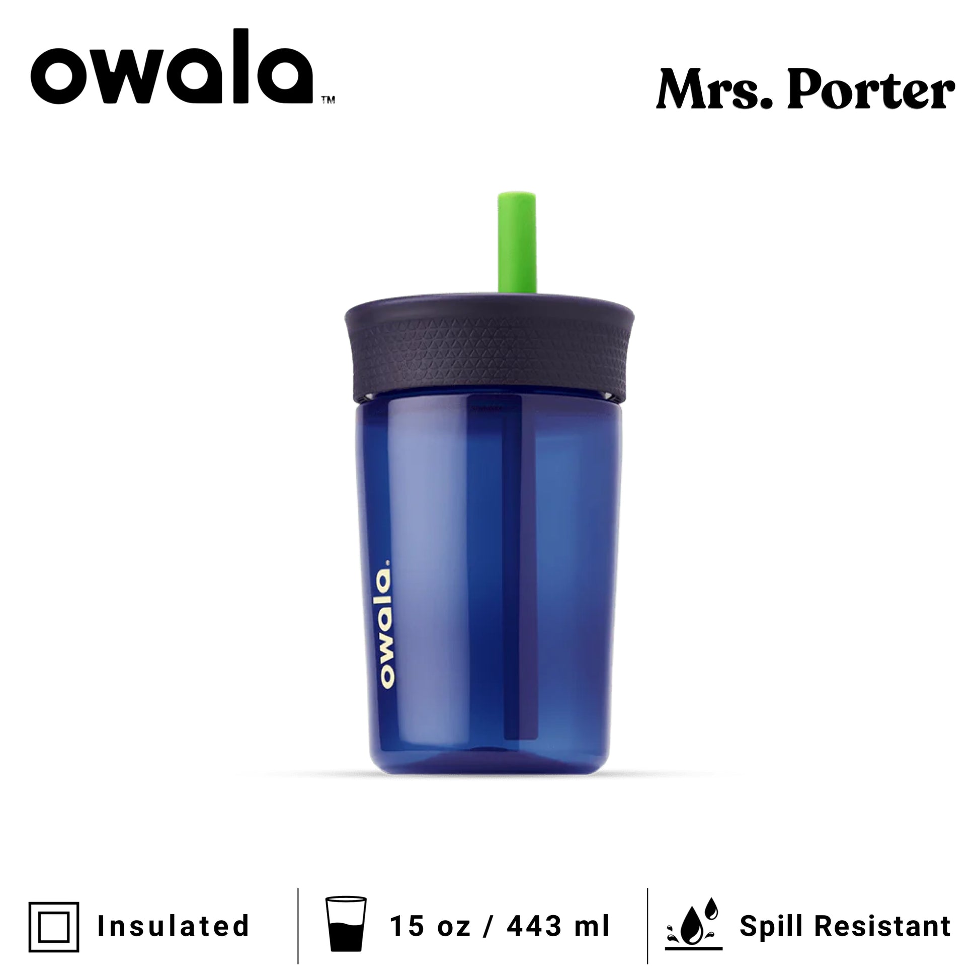 Owala Kids 15oz (443ml) Insulation BPA-Free Plastic Tumbler - Mrs. Porter