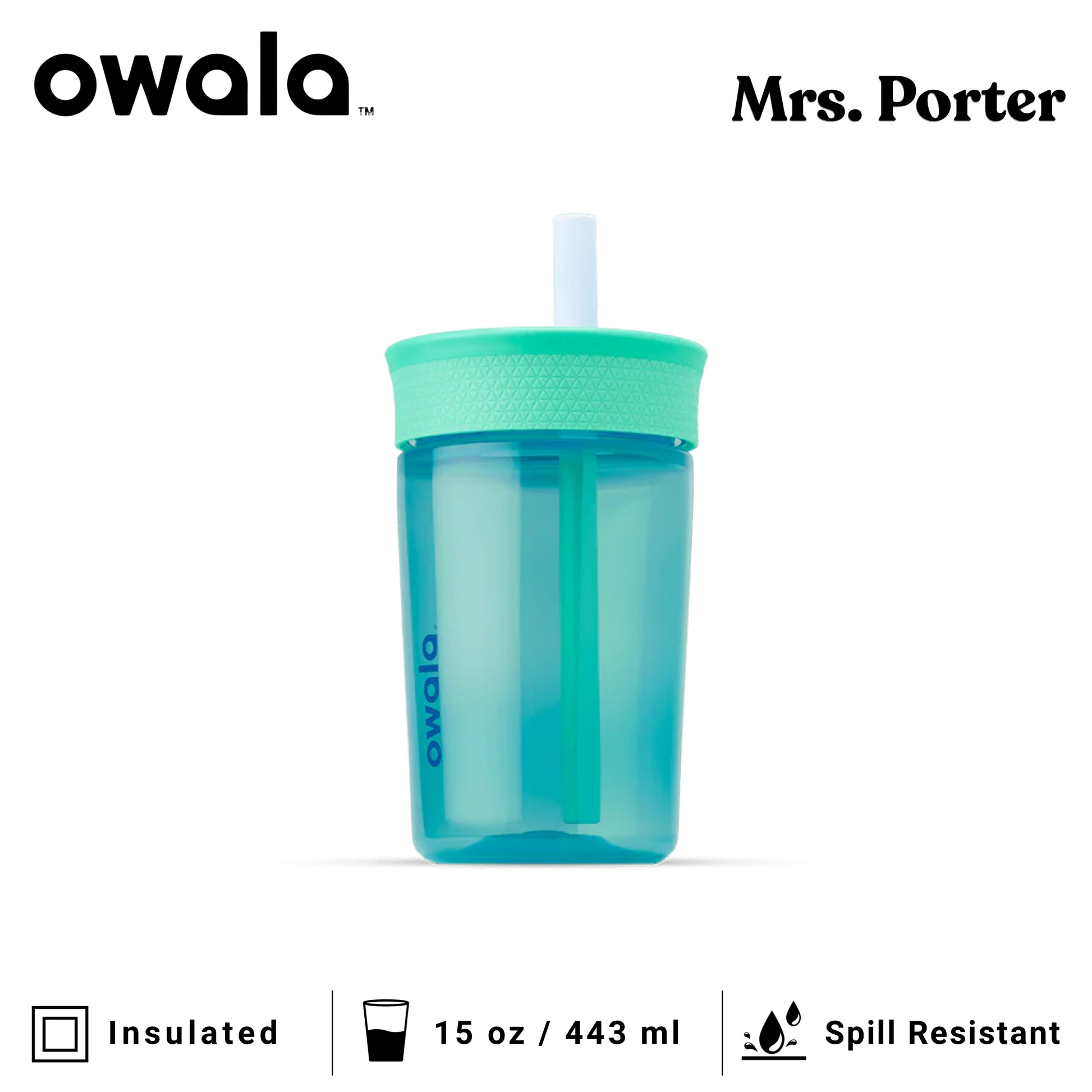 Owala Kids 15oz (443ml) Insulation BPA-Free Plastic Tumbler - Mrs. Porter