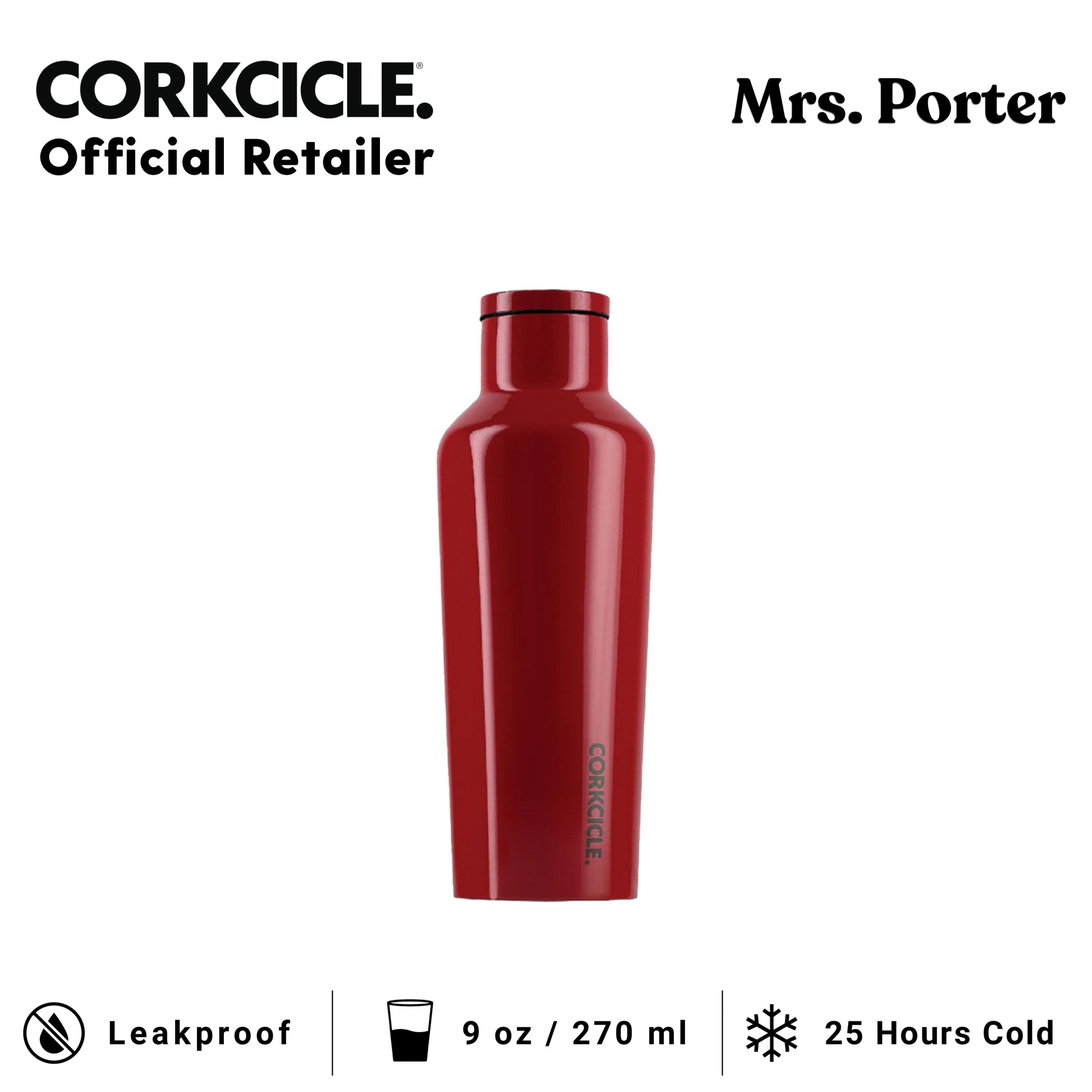 CORKCICLE Canteen 9oz Stainless Water Bottles - Mrs. Porter
