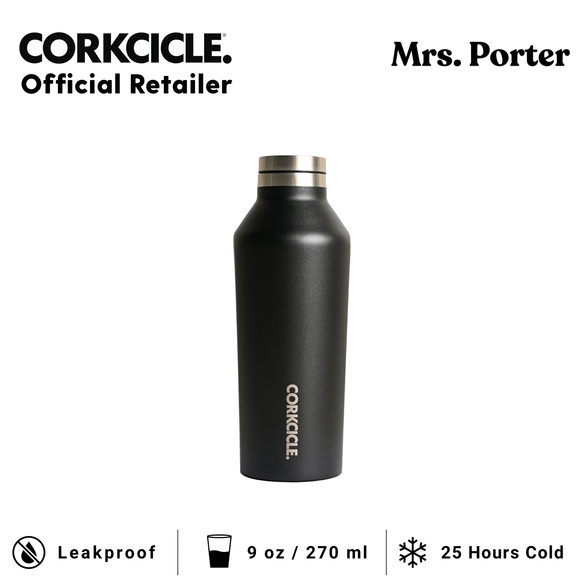 CORKCICLE Canteen 9oz Stainless Water Bottles - Mrs. Porter