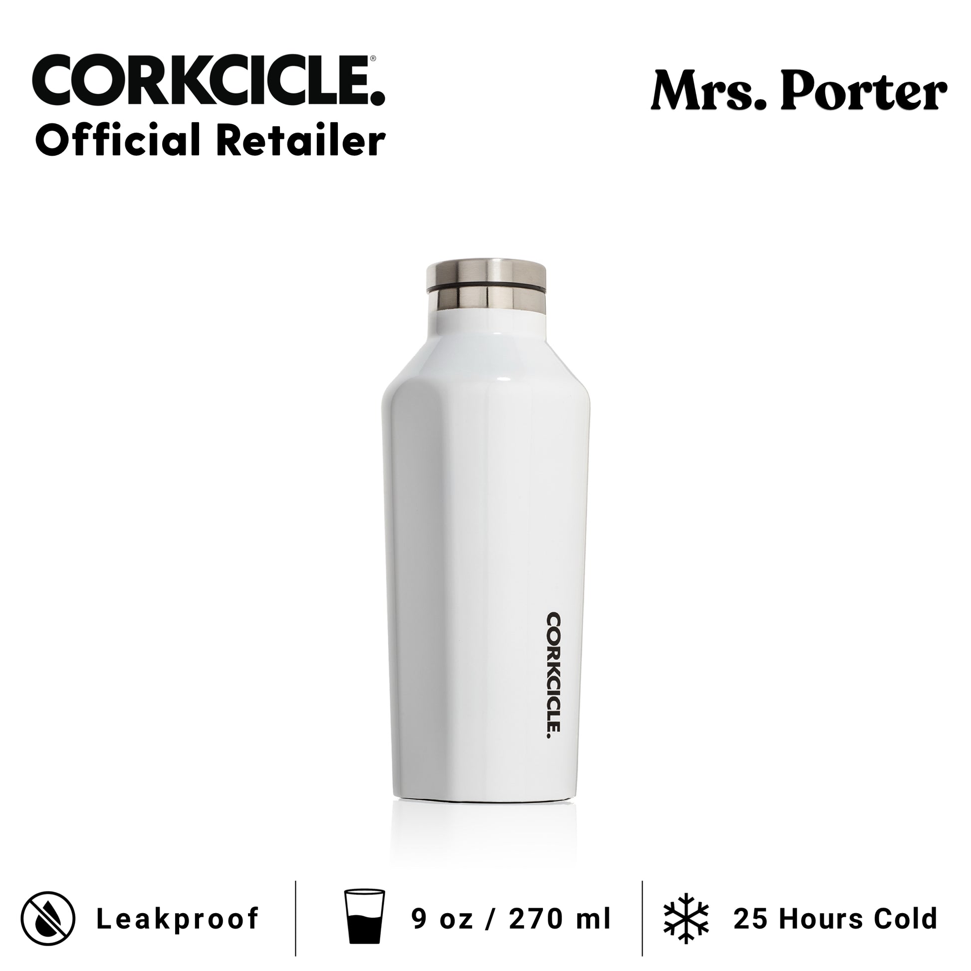 CORKCICLE Canteen 9oz Stainless Water Bottles - Mrs. Porter