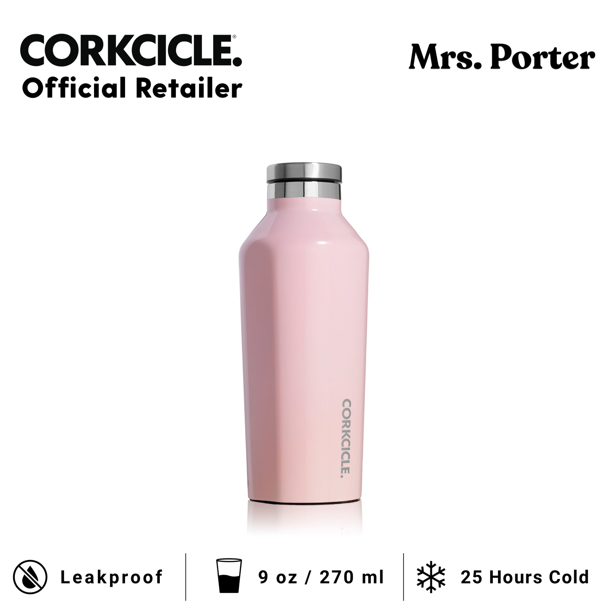 CORKCICLE Canteen 9oz Stainless Water Bottles - Mrs. Porter