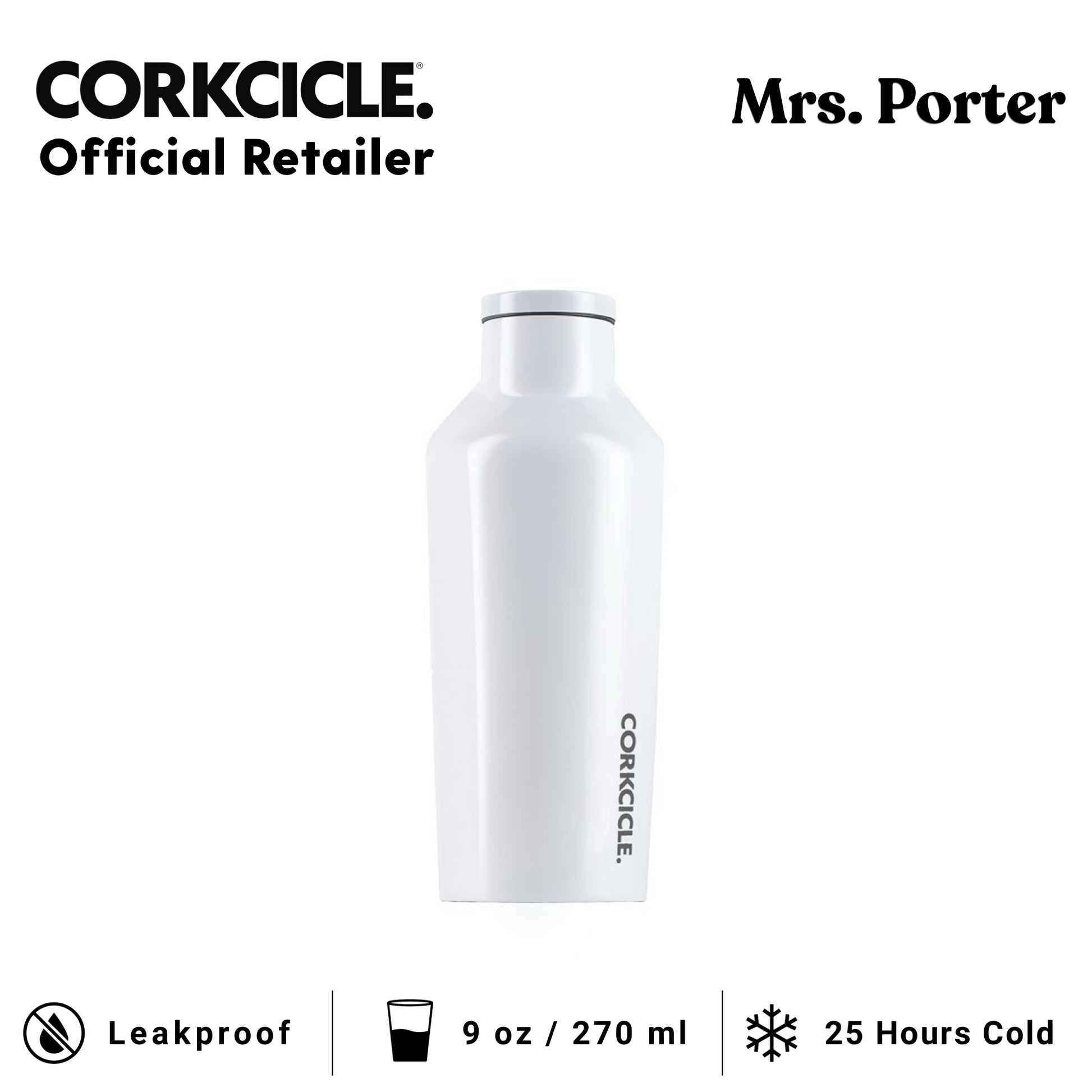 CORKCICLE Canteen 9oz Stainless Water Bottles - Mrs. Porter