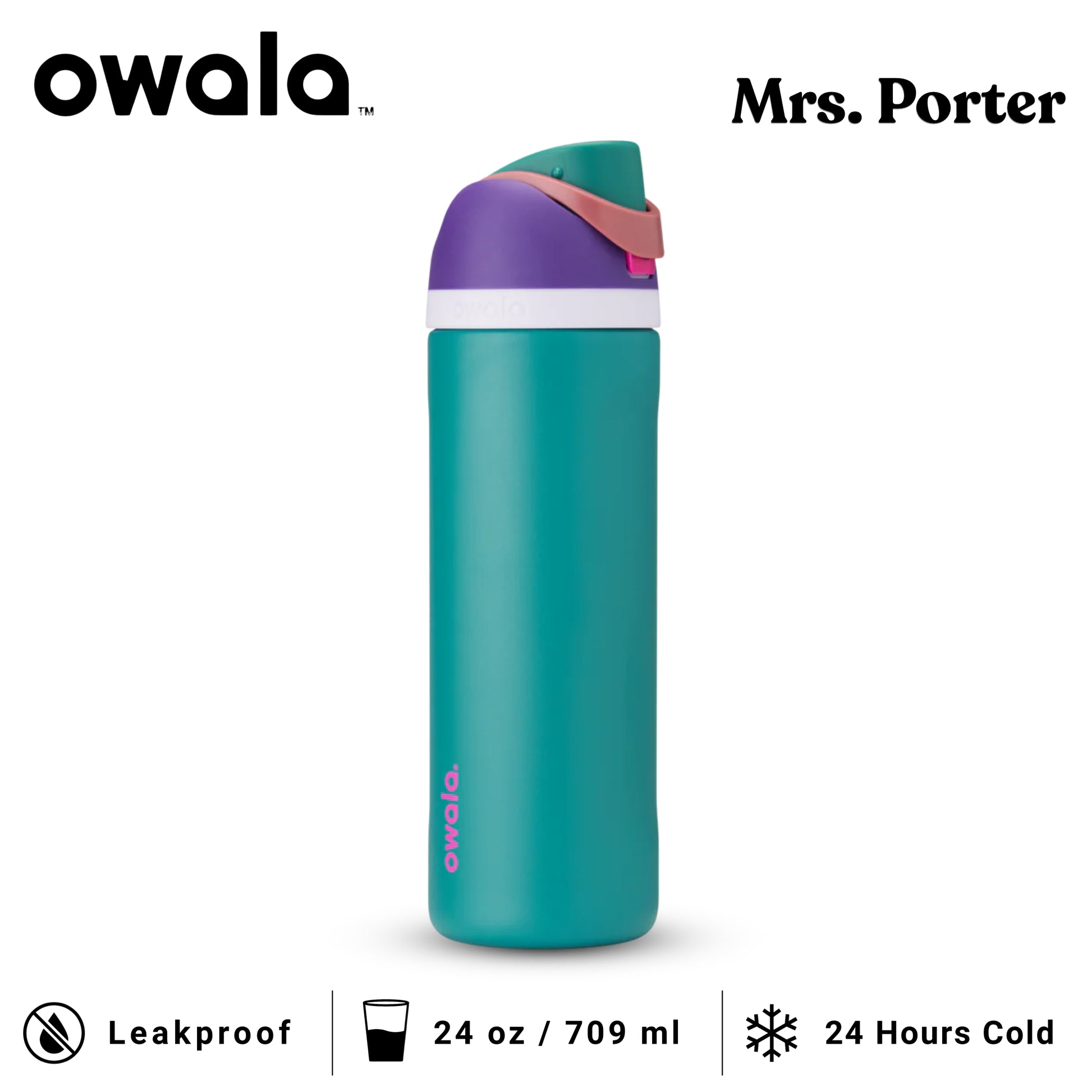 Owala FreeSip 24-Ounce (709ml) Insulated Stainless-Steel Water Bottle - Mrs. Porter