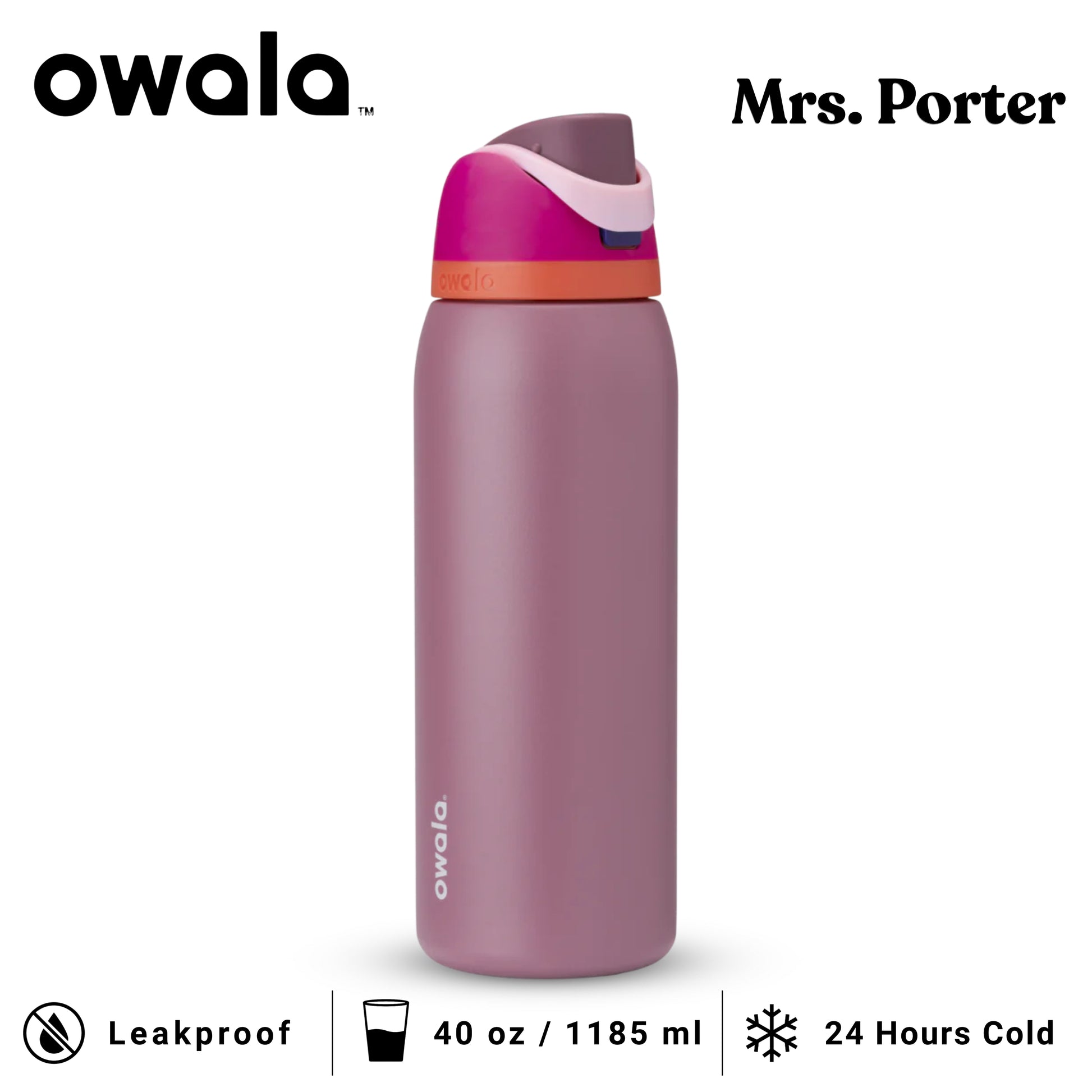 Owala FreeSip 40oz (1183ml) Insulated Stainless-Steel Water Bottle - Mrs. Porter