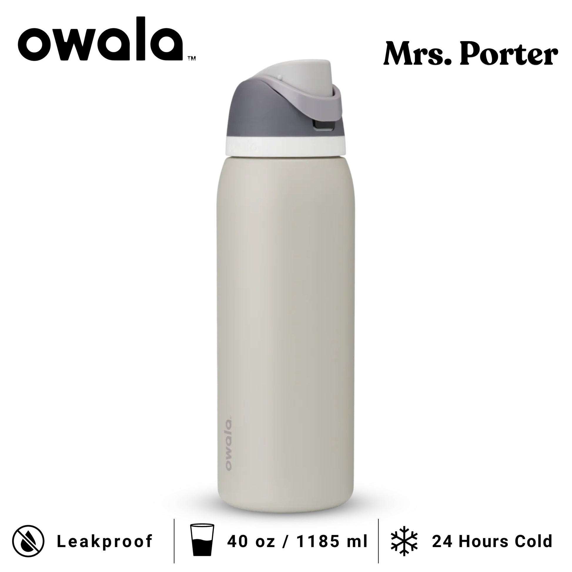 Owala FreeSip 40oz (1183ml) Insulated Stainless-Steel Water Bottle - Mrs. Porter