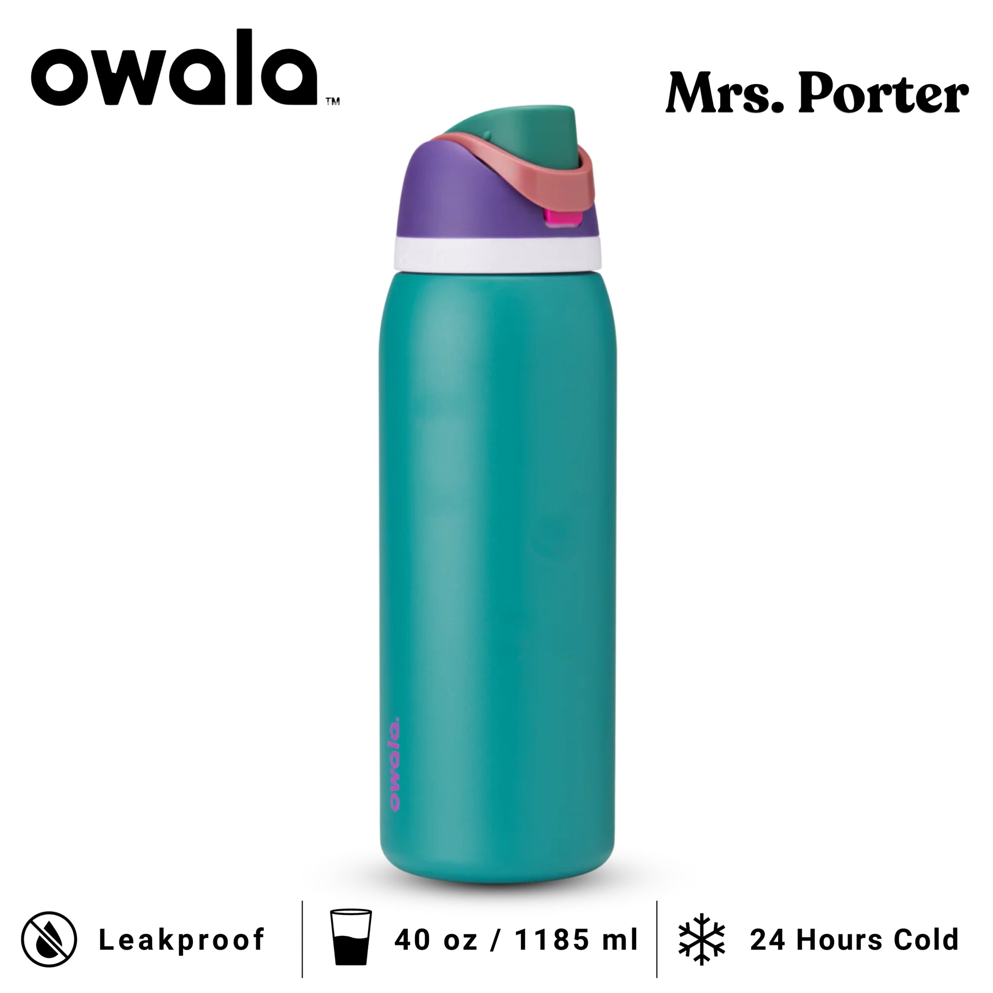 Owala FreeSip 40oz (1183ml) Insulated Stainless-Steel Water Bottle - Mrs. Porter