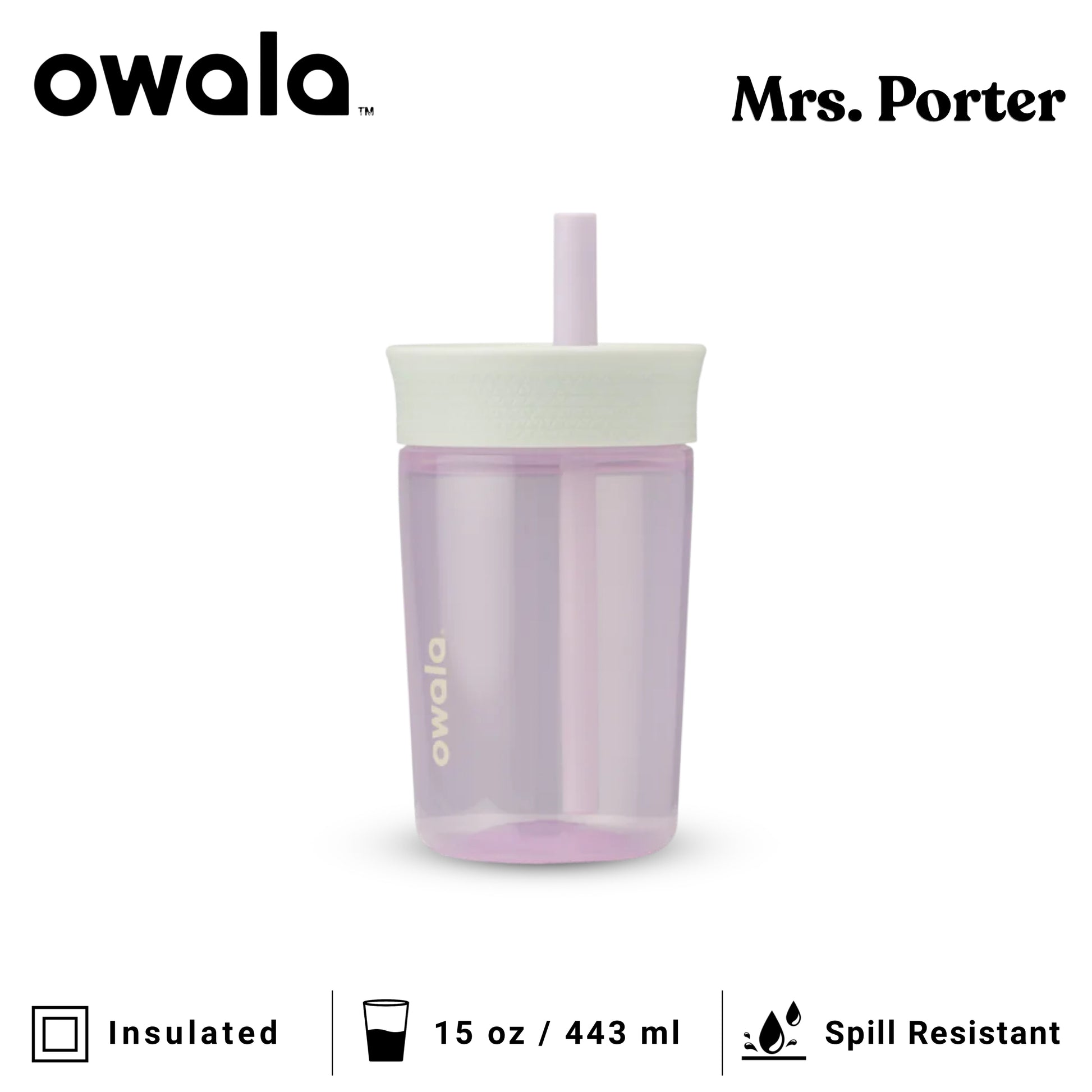 Owala Kids 15oz (443ml) Insulation BPA-Free Plastic Tumbler - Mrs. Porter