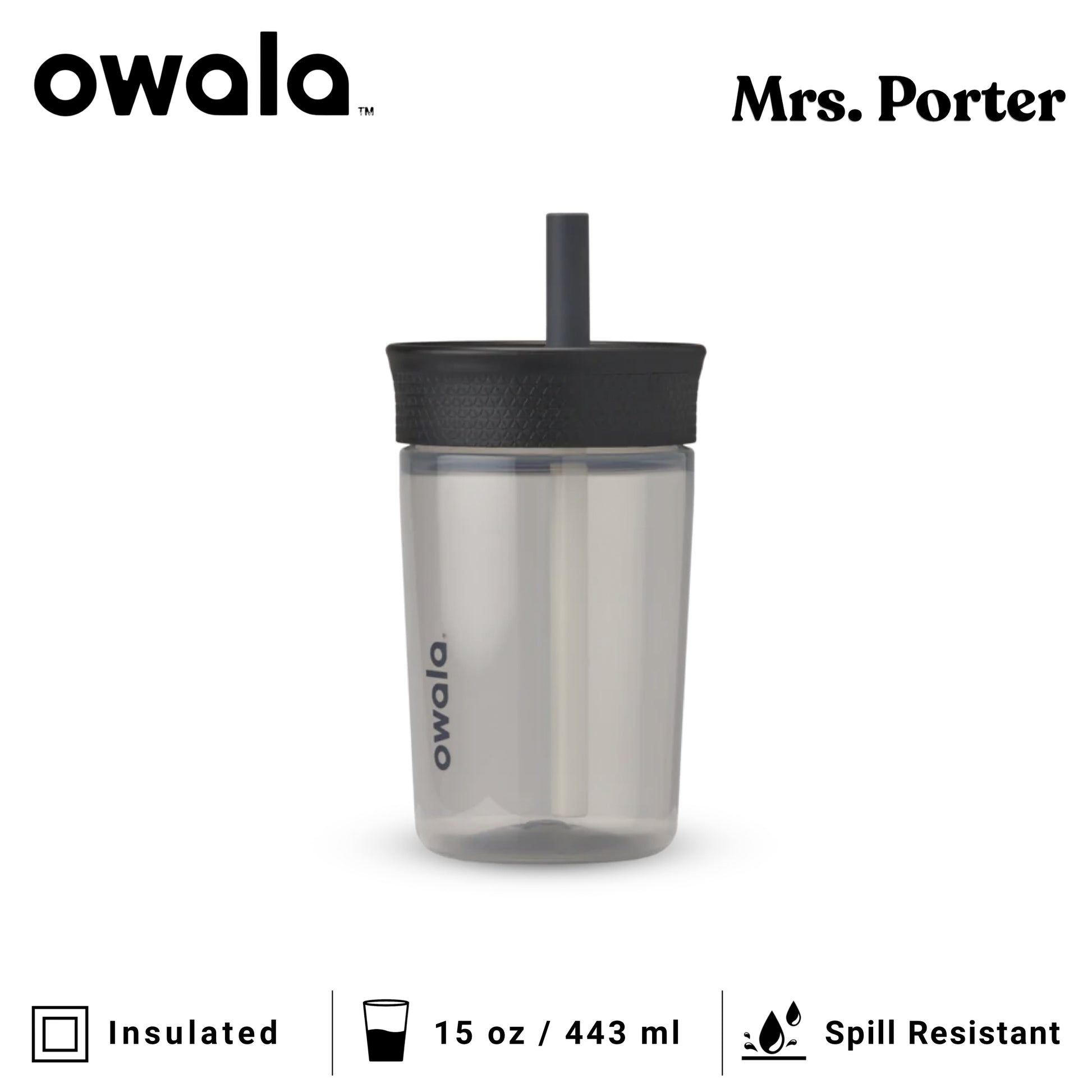 Owala Kids 15oz (443ml) Insulation BPA-Free Plastic Tumbler - Mrs. Porter