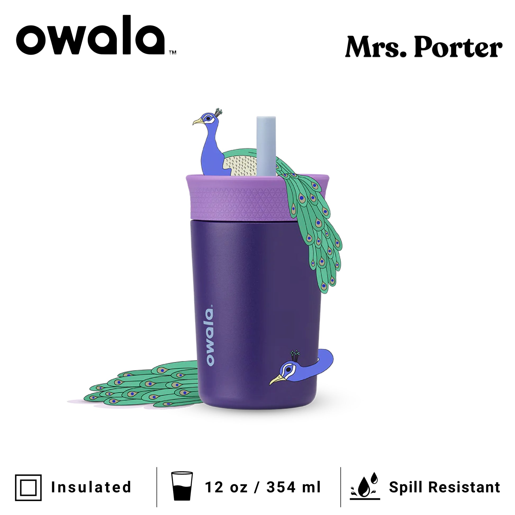 Owala Kids 12oz (354ml) Insulated Stainless Steel Tumbler - Mrs. Porter