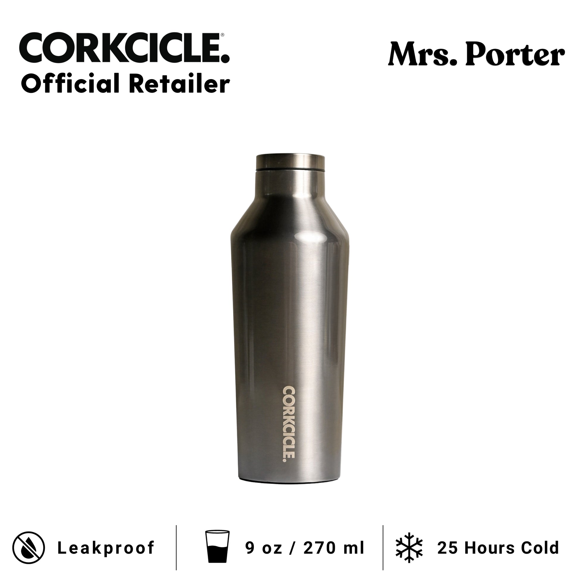 CORKCICLE Canteen 9oz Stainless Water Bottles - Mrs. Porter