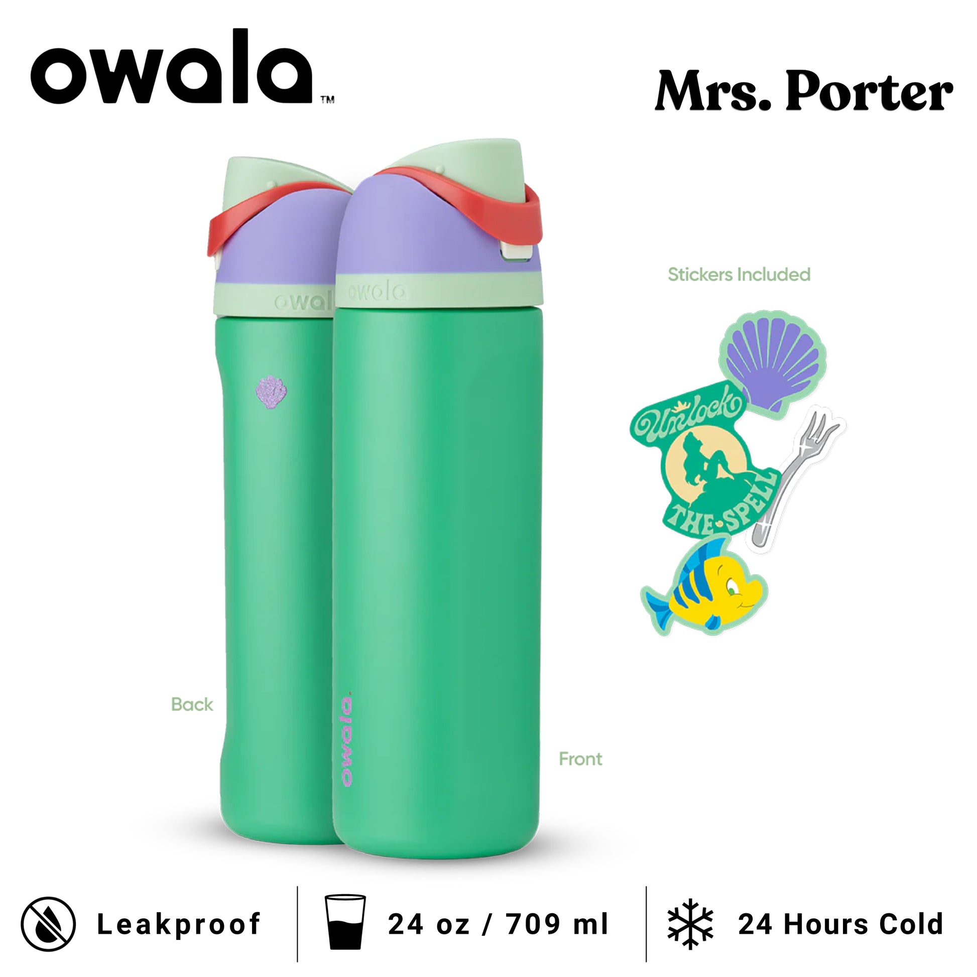 Owala FreeSip 24-Ounce (709ml) Insulated Stainless-Steel Water Bottle - Mrs. Porter