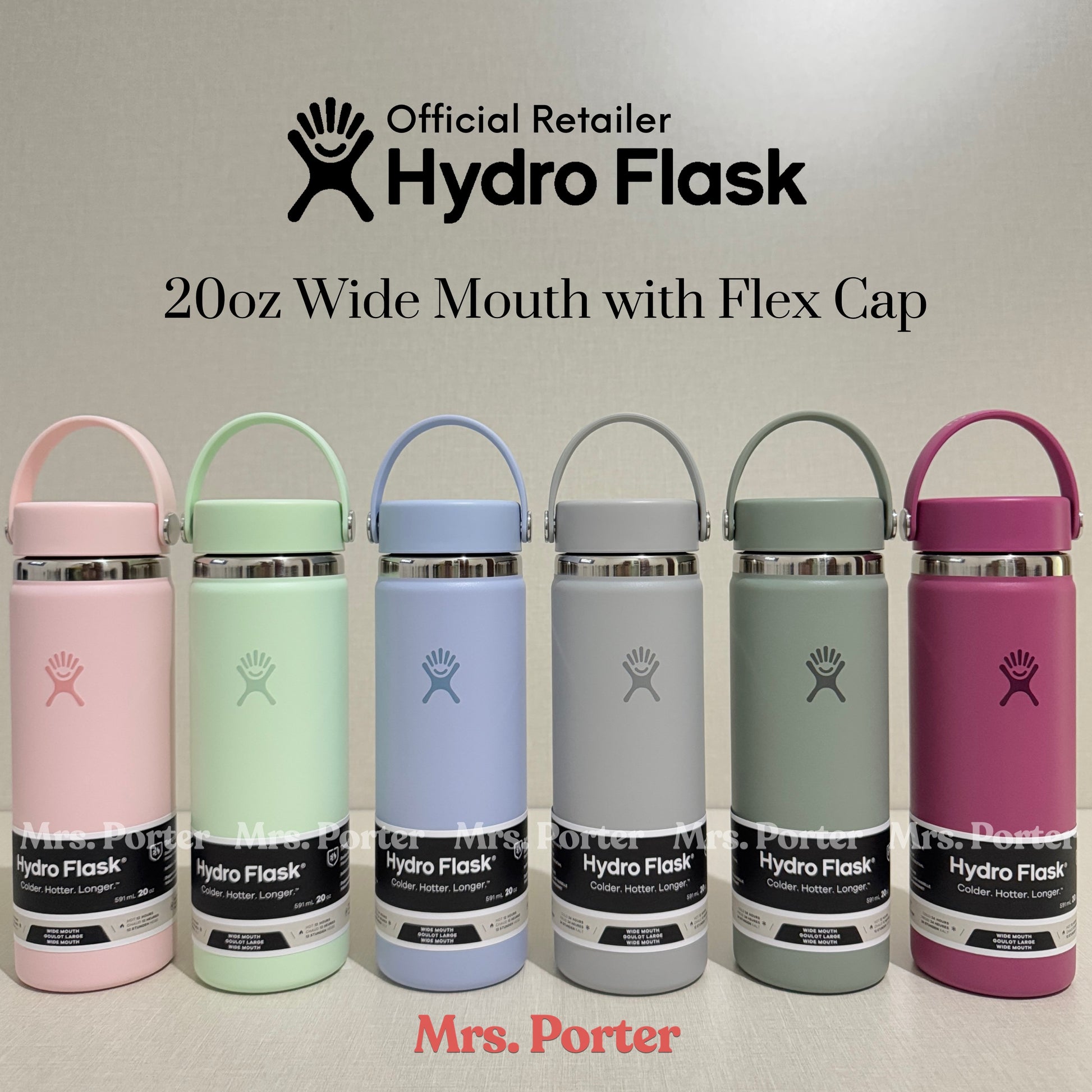 Hydro Flask Tumbler 20oz (591ml) Wide Mouth with Flex Cap - Mrs. Porter