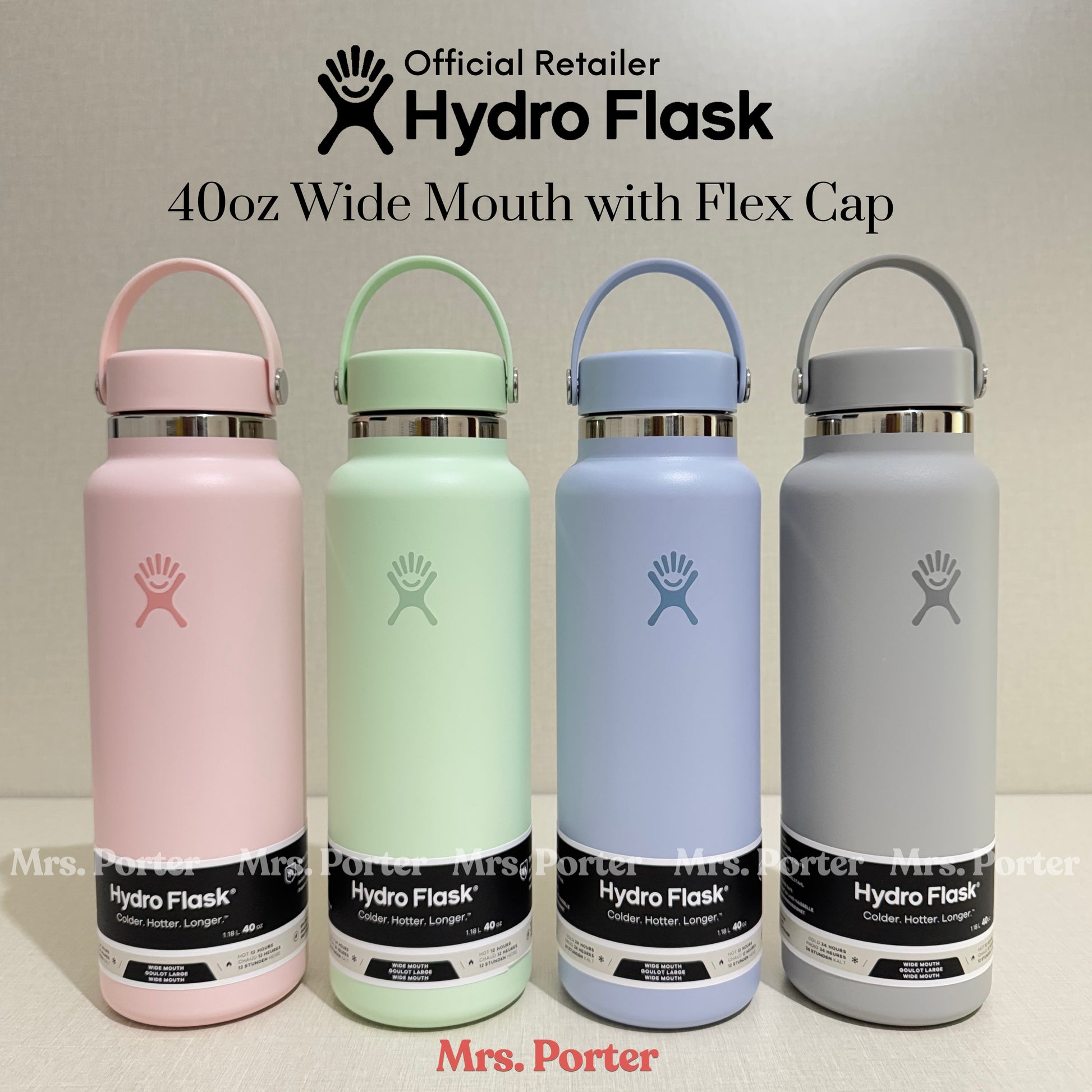 Hydro Flask Tumbler 40oz (1180ml) Wide Mouth with Flex Cap - Mrs. Porter