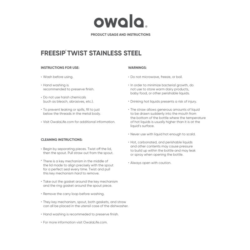 Owala FreeSip Twist Insulated Stainless Steel Water Bottle - Mrs. Porter