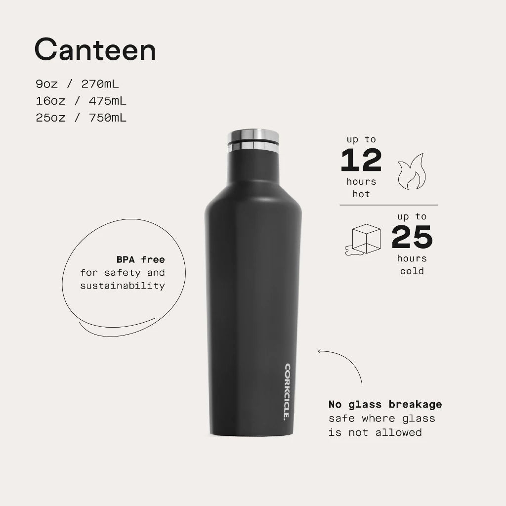 CORKCICLE Canteen 9oz Stainless Water Bottles - Mrs. Porter
