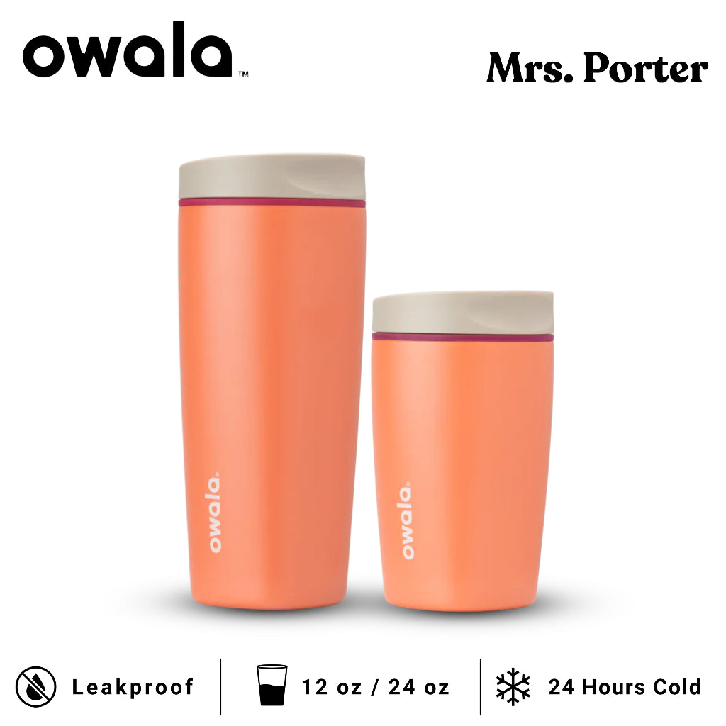 Owala SmoothSip Slider 12oz 20oz Insulated Stainless Steel Tumbler - Mrs. Porter