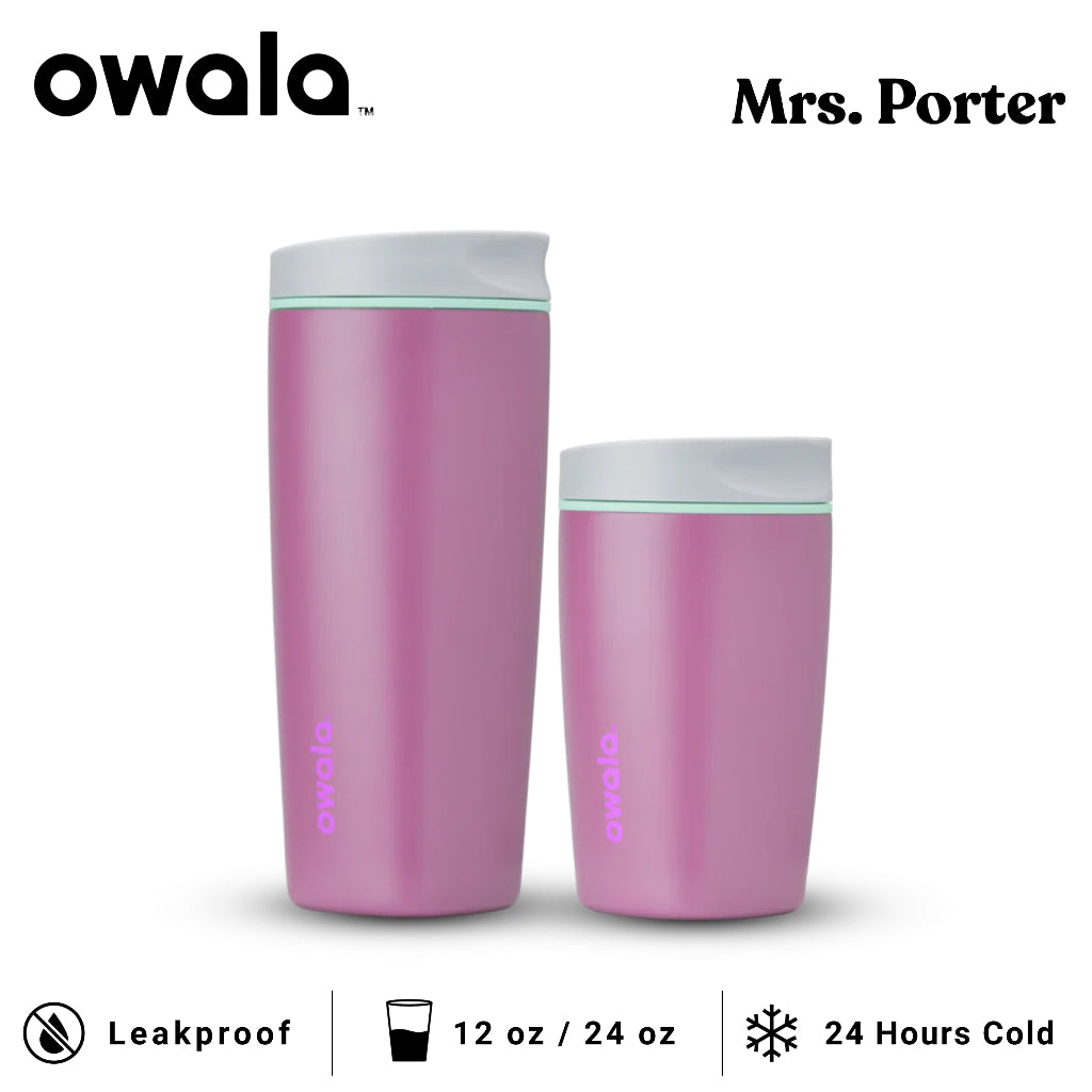 Owala SmoothSip Slider 12oz 20oz Insulated Stainless Steel Tumbler - Mrs. Porter