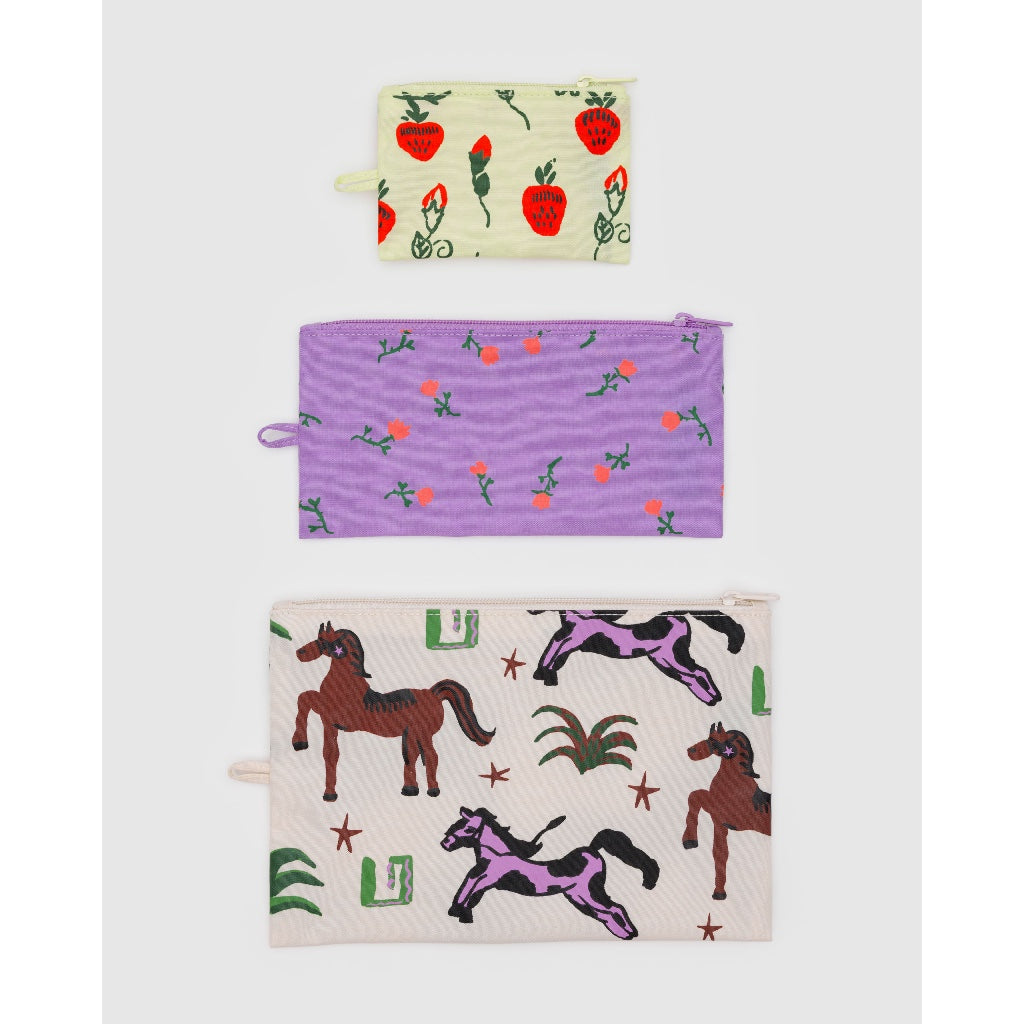 BAGGU - FLAT POUCH SET - NYLON POUCH