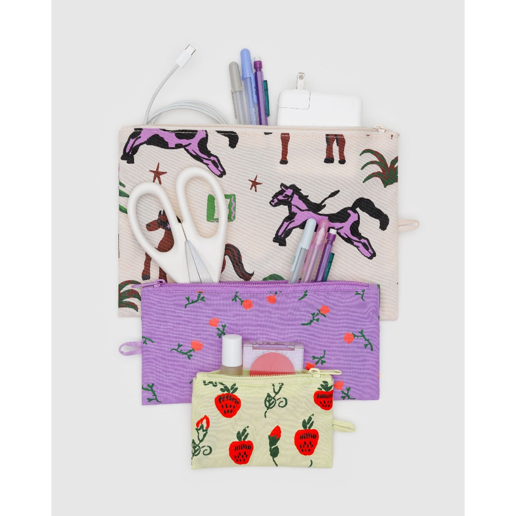 BAGGU - FLAT POUCH SET - NYLON POUCH