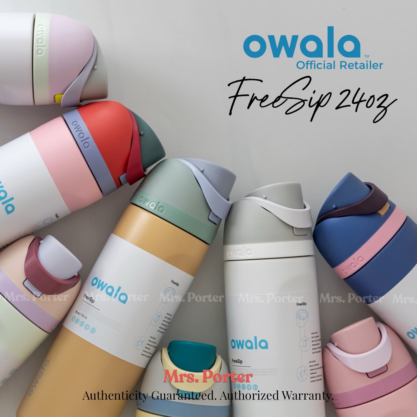 Owala FreeSip 24-Ounce (709ml) Insulated Stainless-Steel Water Bottle