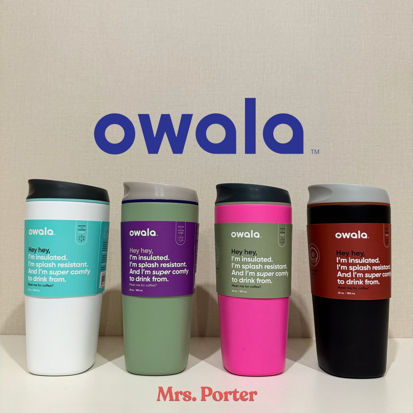 Owala SmoothSip 20-Ounce (590ml) Insulated Stainless Steel Tumbler