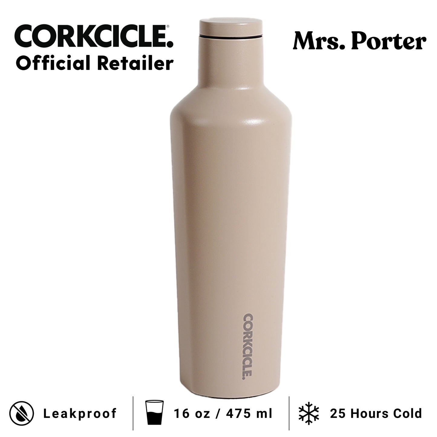 CORKCICLE Canteen 16oz Stainless Water Bottles