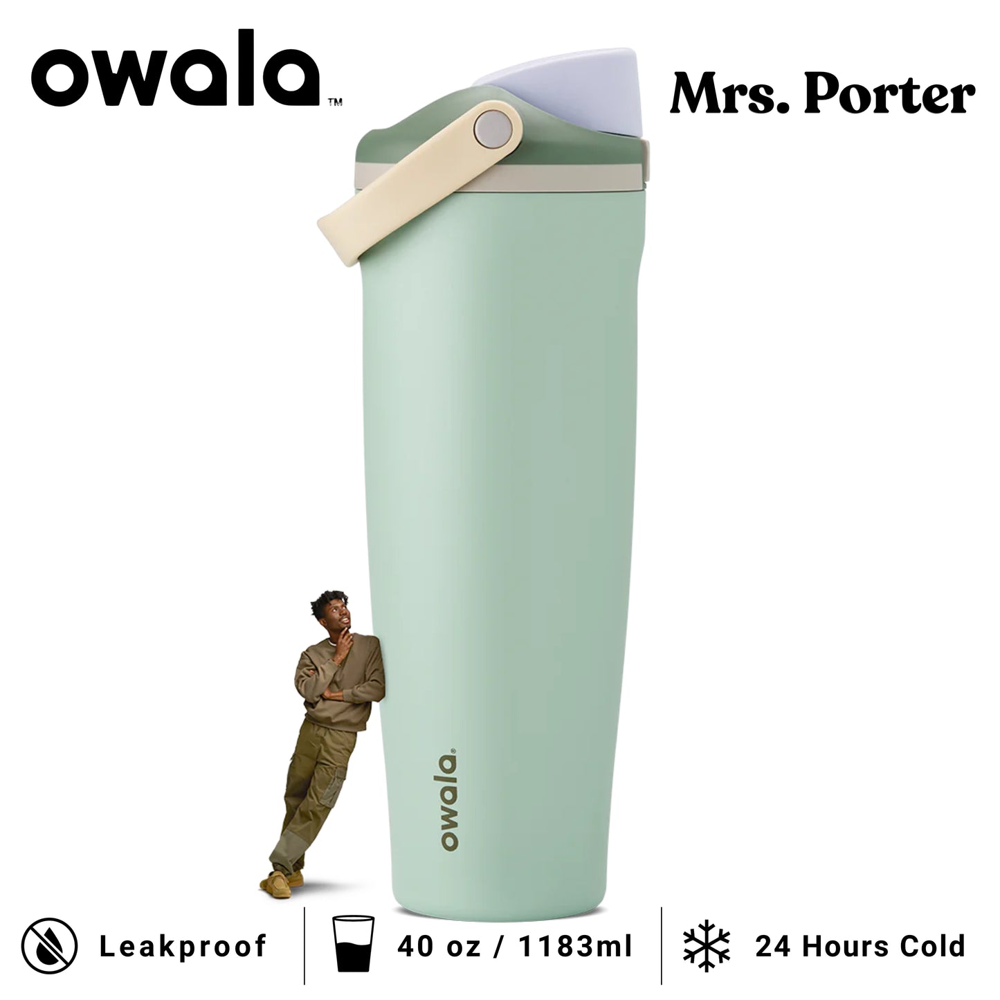 Owala FreeSip Sway 40oz (1183ml) Insulated Stainless-Steel Water Bottle