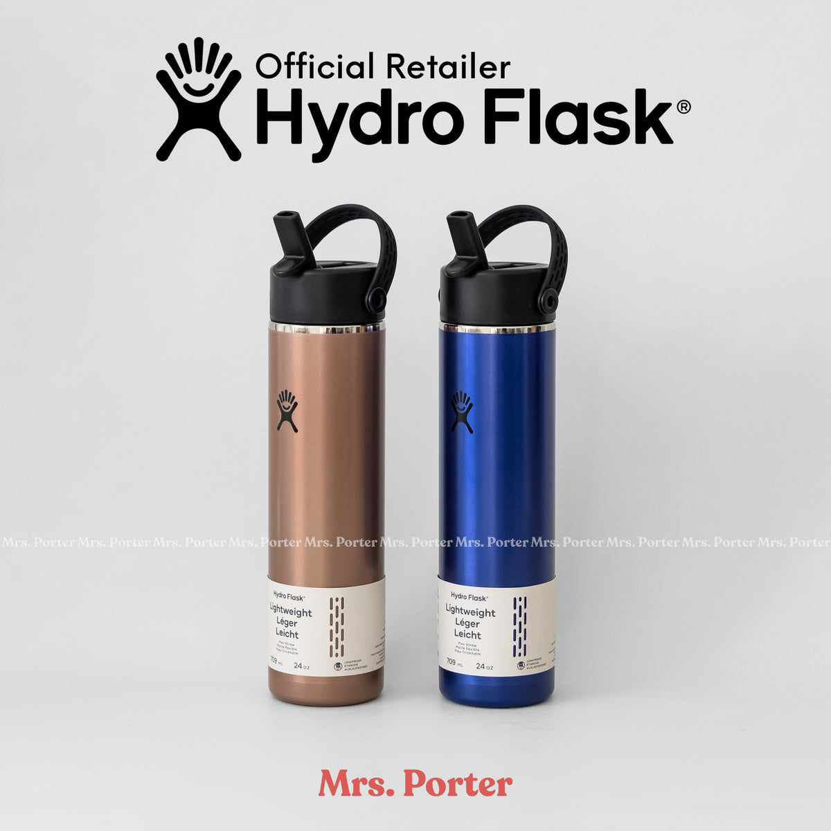 Hydro Flask Tumbler 24oz (710ml) Lightweight Wide Mouth Flex Straw Cap Bottle
