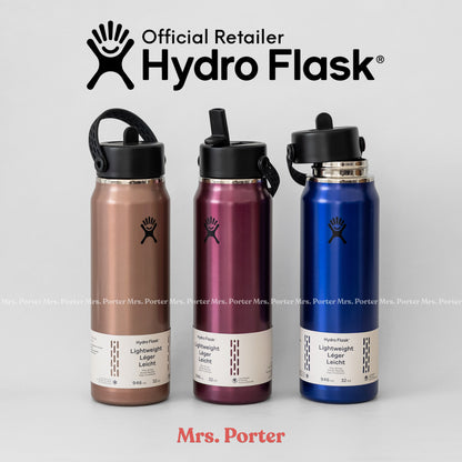 Hydro Flask Tumbler 32oz (946ml) Lightweight Wide Mouth Flex Straw Cap Bottle