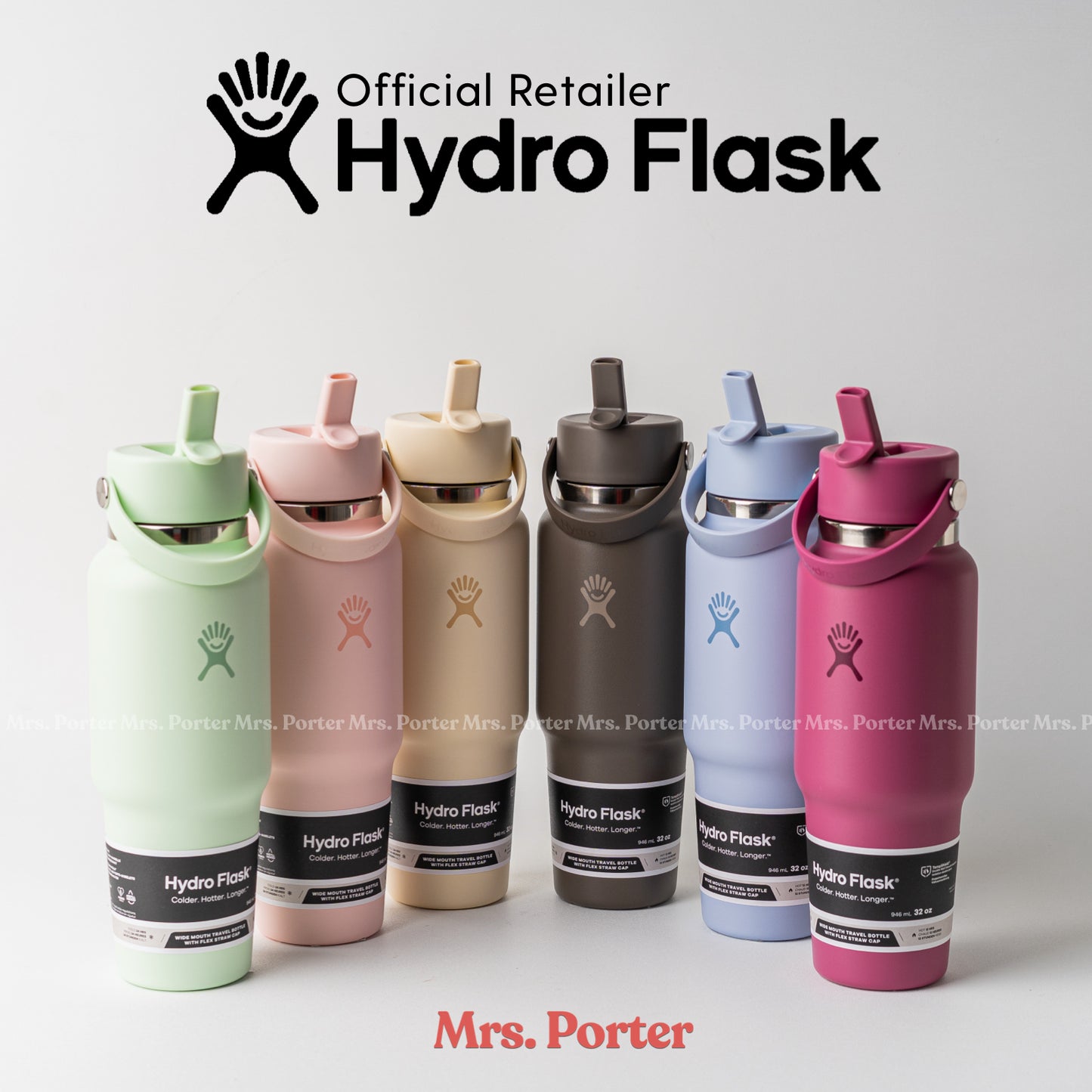 Hydro Flask 32oz (946ml) Wide Mouth Travel Bottle with Flex Straw Cap