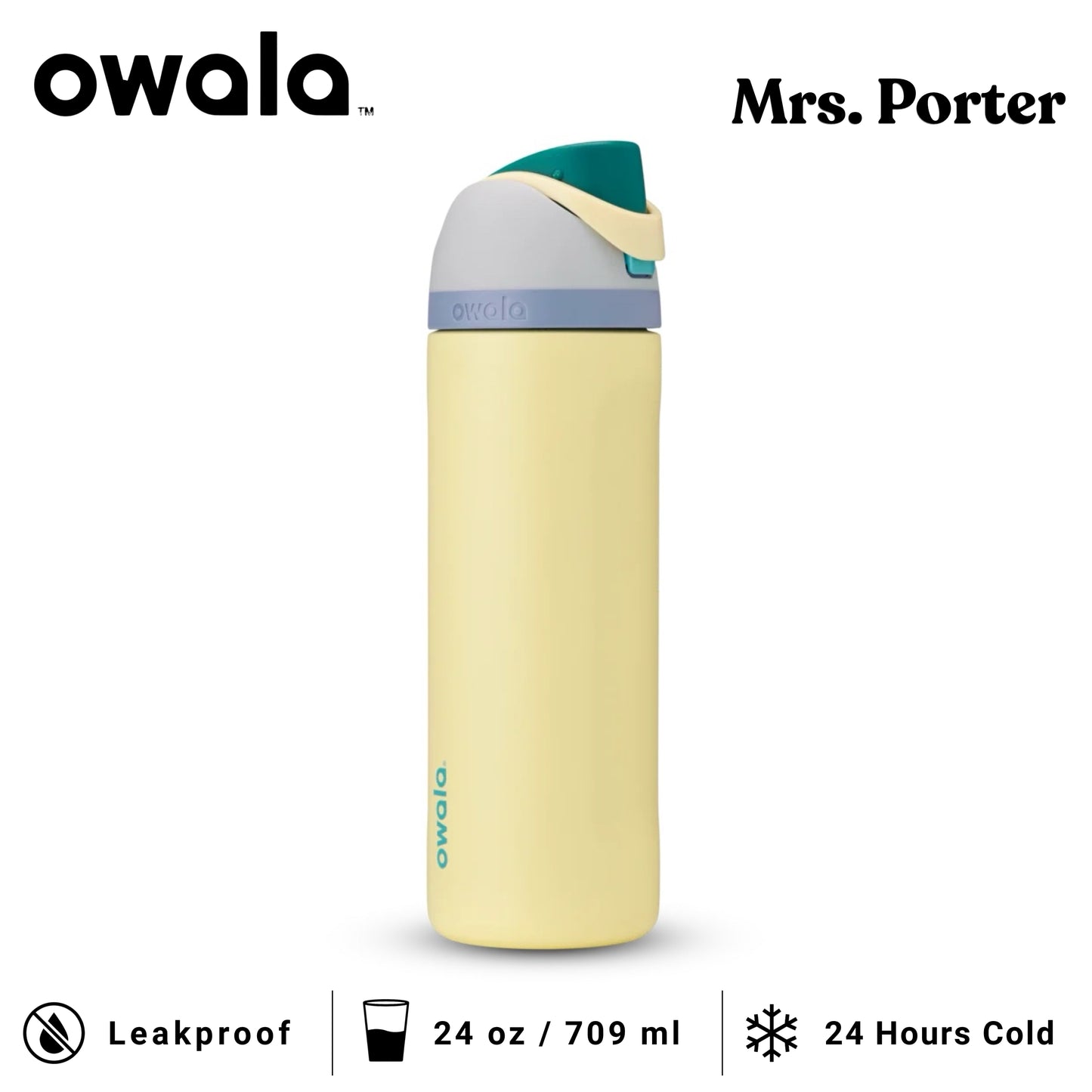 Owala FreeSip 24-Ounce (709ml) Insulated Stainless-Steel Water Bottle