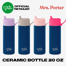 frank green Ceramic Reusable Bottle with Flip Straw Lid & Strap (20oz/595ml) Base Deep Ocean