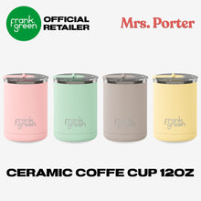 frank green Ceramic Coffee Cup with Hinged Lid (12oz/355ml)