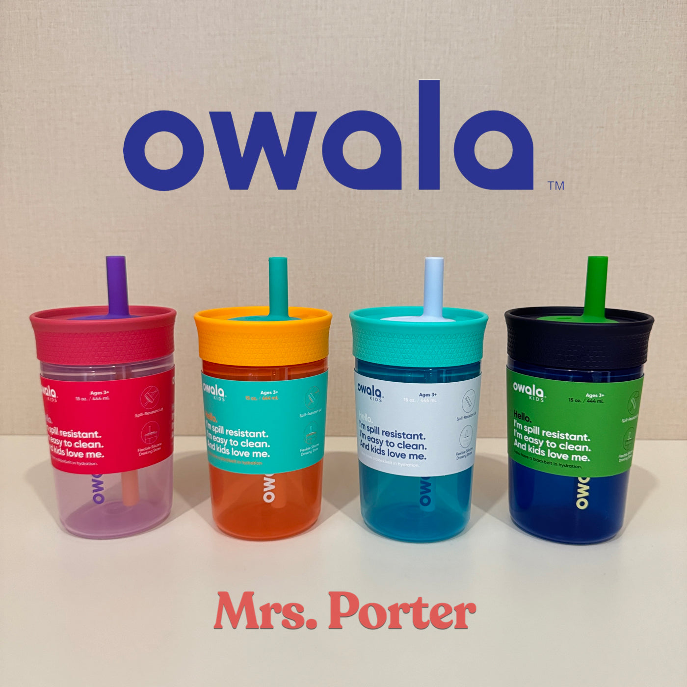 Owala Kids 15oz (443ml) Insulation BPA-Free Plastic Tumbler