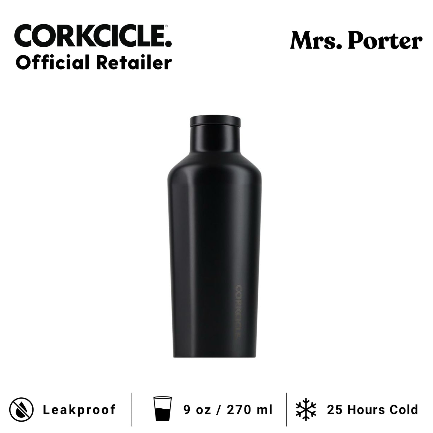 CORKCICLE Canteen 9oz Stainless Water Bottles